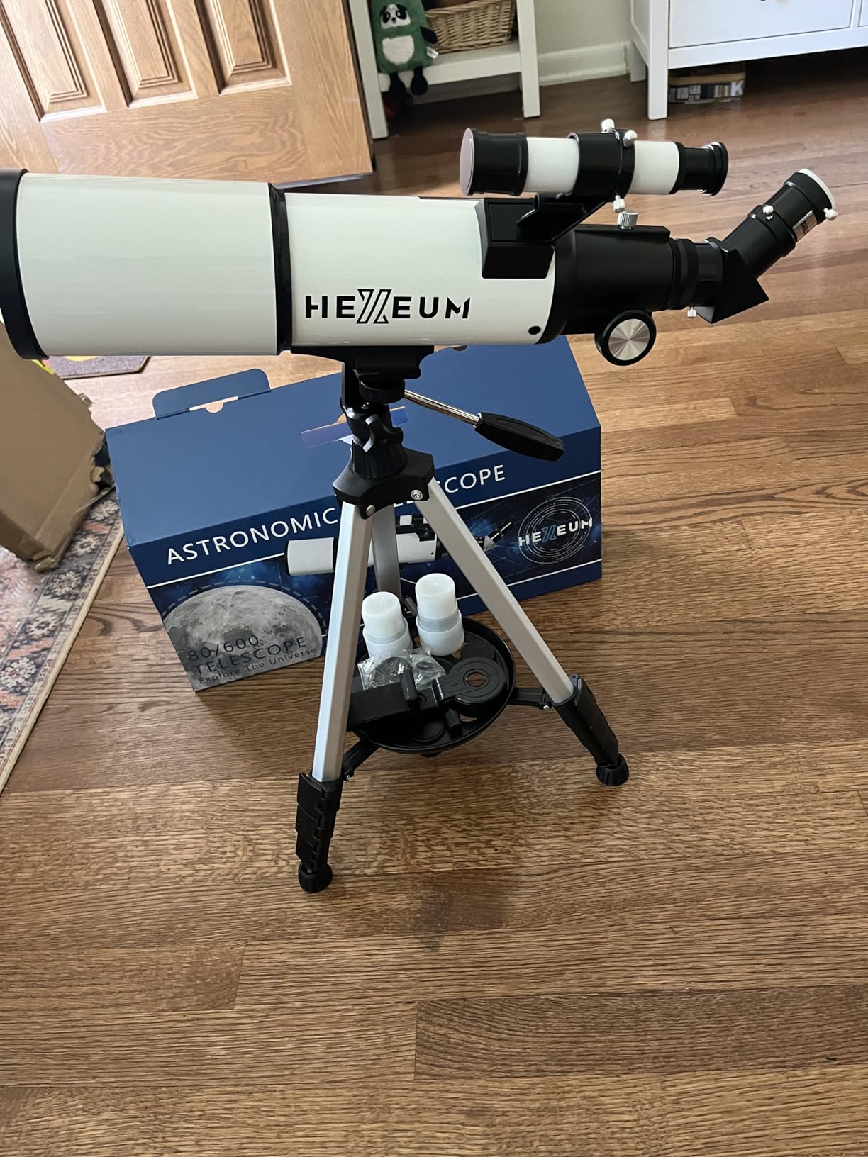 Koolpte Telescope for Adults & Beginner Astronomers - 80mm Aperture 600mm Fully Multi-Coated High Transmission Coatings with AZ Mount Tripod Phone Adapter, Carrying Bag, Wireless Control customer photo 2
