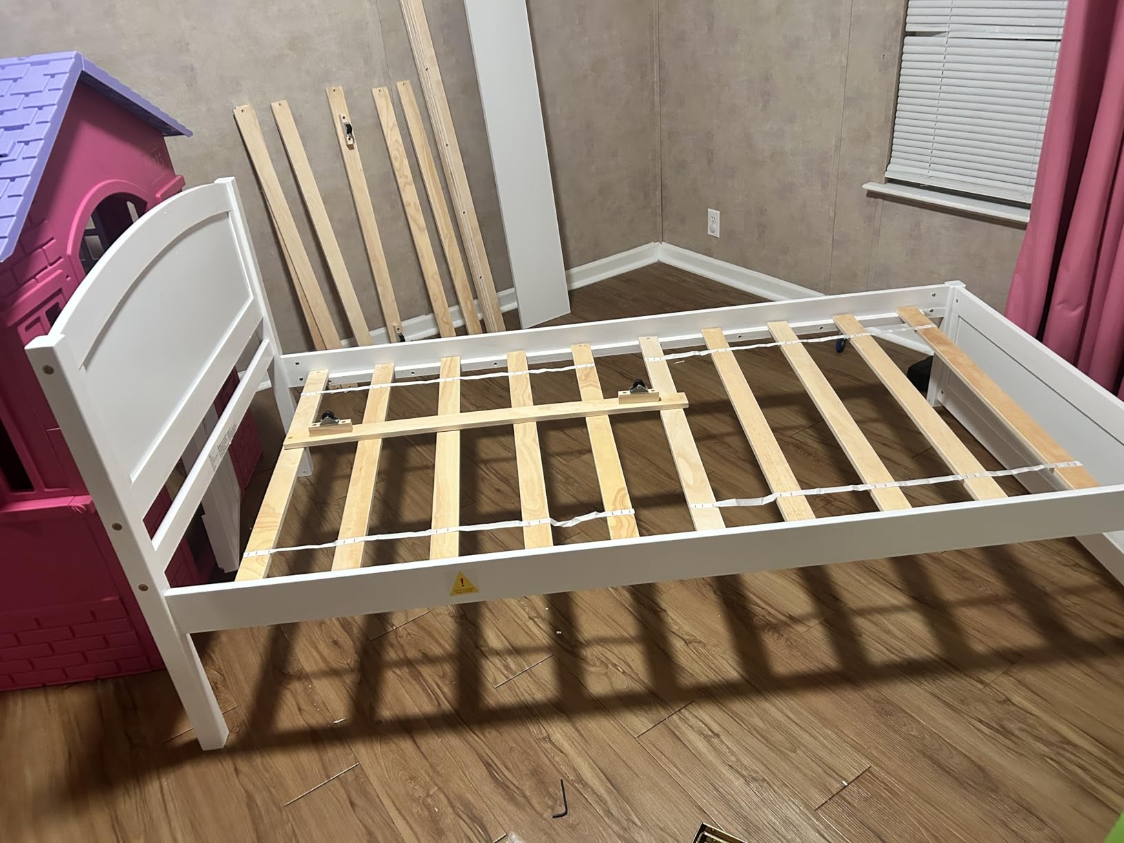 Xilingol Trundle Bed Twin, Solid Wood Bed Frames with Headboard and Wooden Slats Support, Twin Trundle Bed Frame Roll Out, Single Box (No Box Spring Needed) customer photo 2