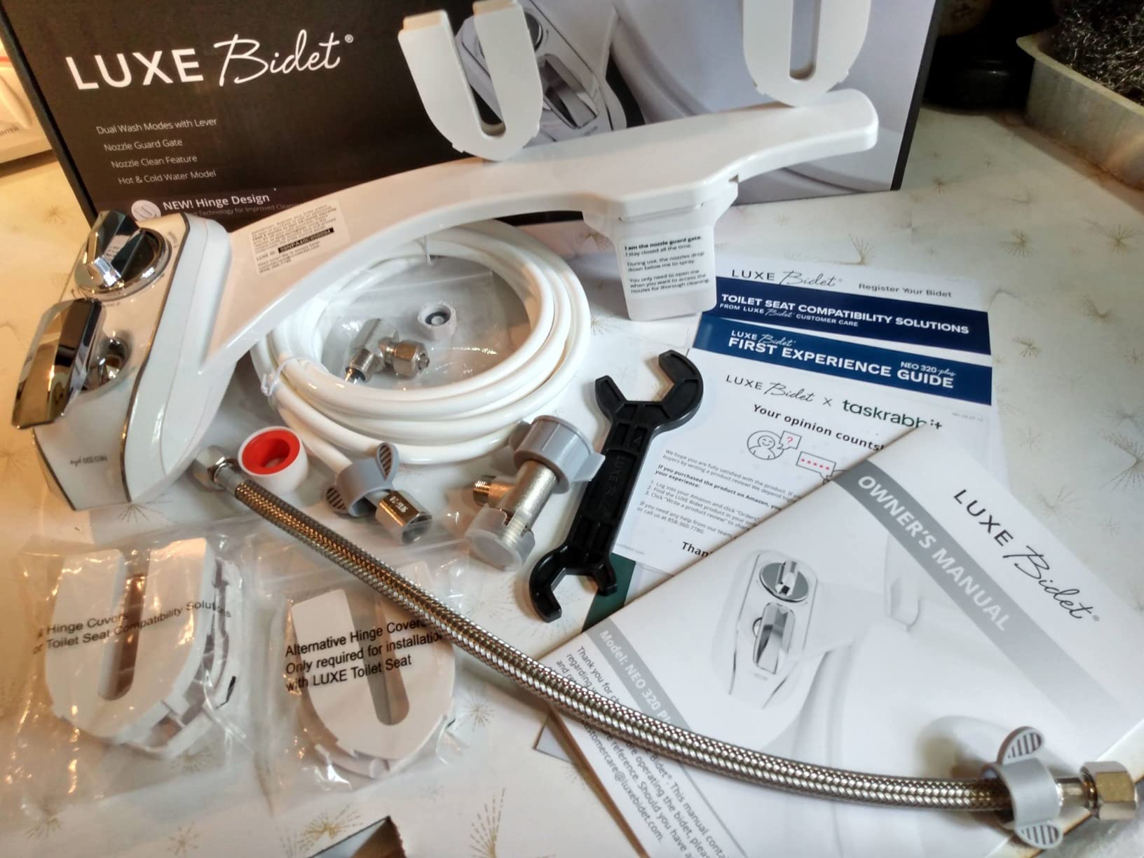 LUXE Bidet NEO 320 PLUS - Warm Water Bidet Attachment for Toilet, Chrome | Non-Electric, Warm Water, Dual Nozzle, Slide-In Install, 360° Self-Clean, EZ-Lift, Feminine & Rear Wash customer photo 2