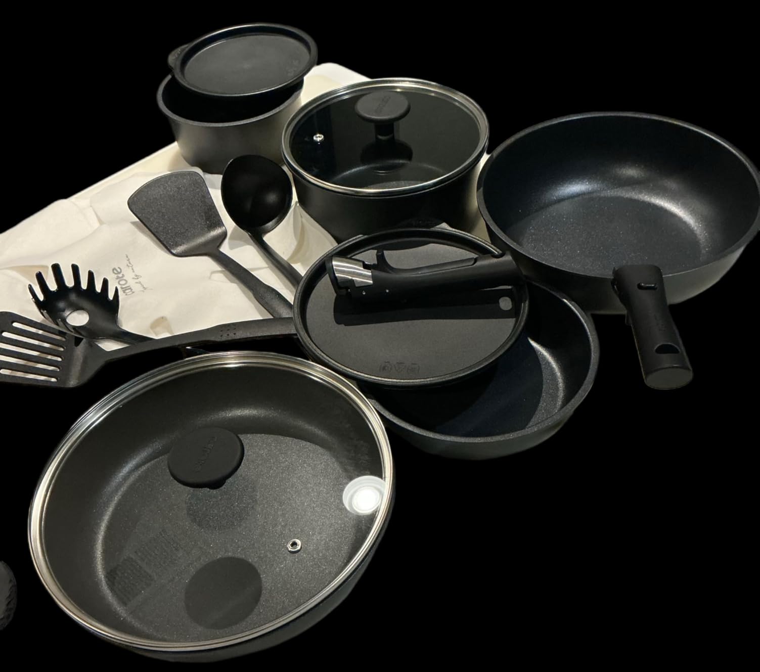 CAROTE 19pcs Pots and Pans Set Non Stick, Detachable Handle Cookware | Kitchen Cooking Sets, Space Saving, Dishwasher & Oven Safe, Non-Toxic, for Camping/RV/Traveling, Cream White customer photo 2