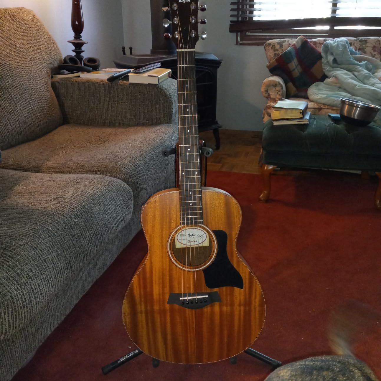 Taylor GS Mini-e Mahogany Acoustic-electric Guitar - Natural customer photo 2