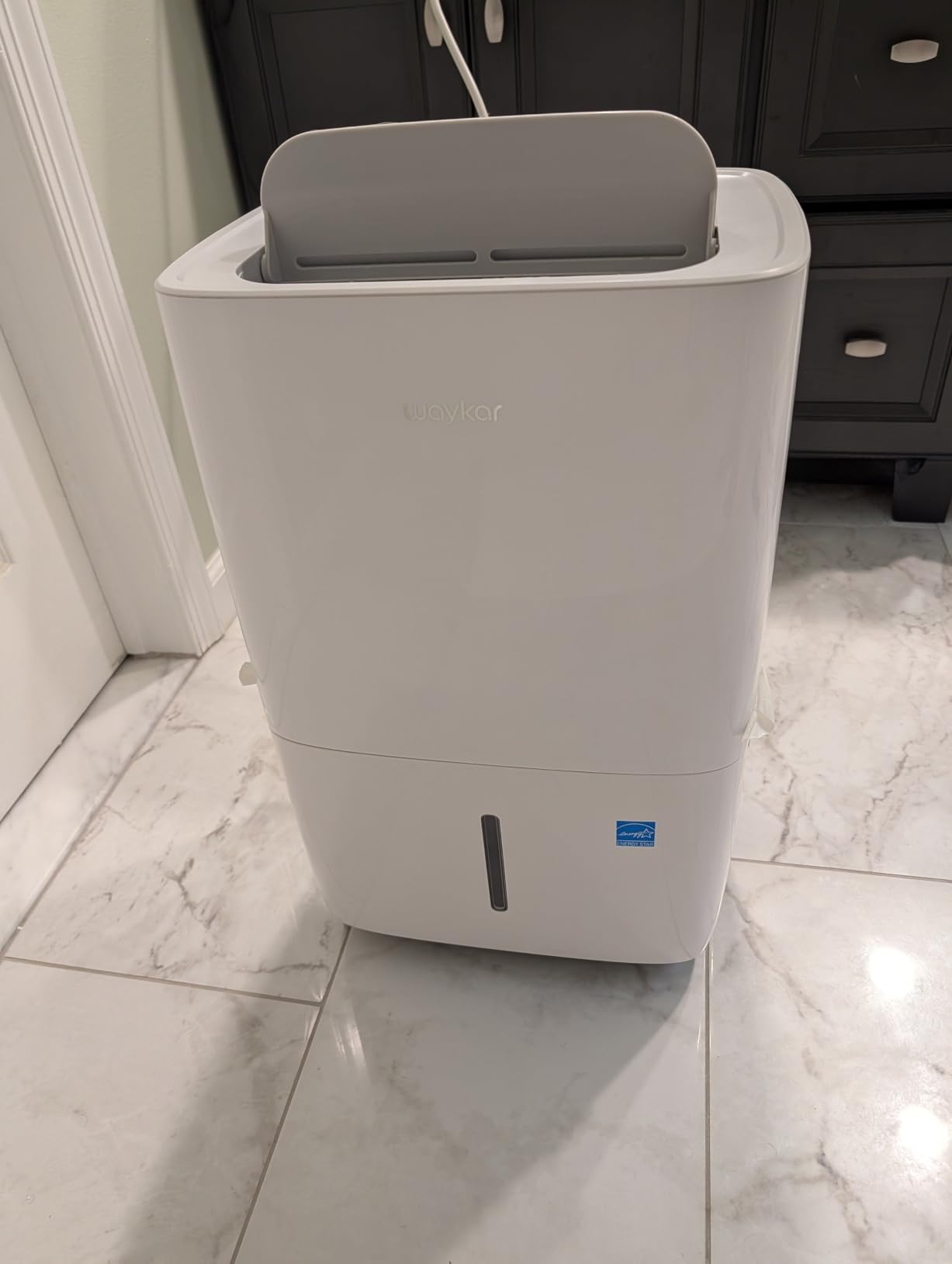 Waykar 80 Pints 5000 Sq. Ft 2025 Energy Star Dehumidifier for Basement | 90 Degree Auto Swing, 30%-80% Humidity Control for home, Continuous drainage support, Whole-House Dehumidification, Auto-defrost customer photo 2