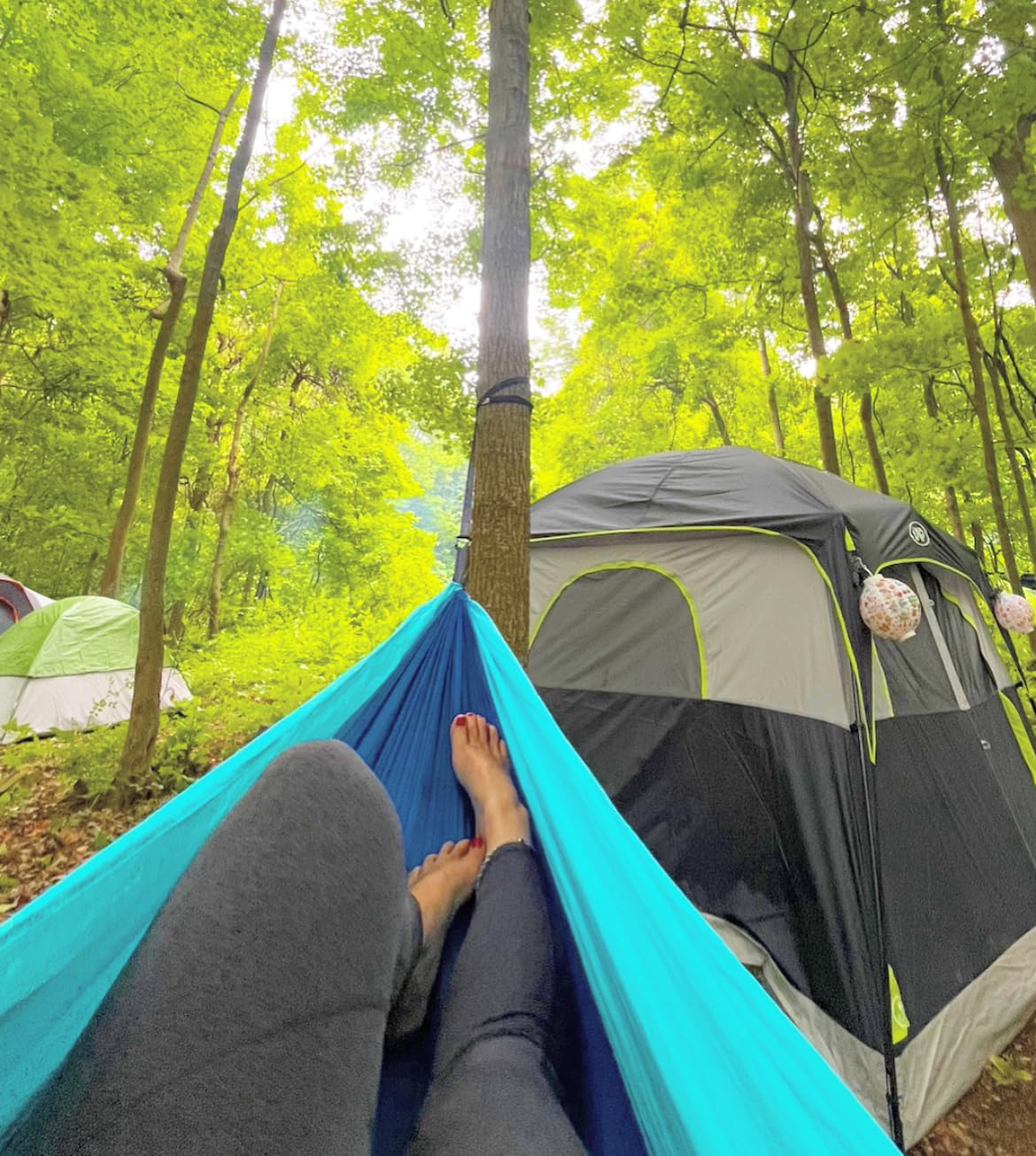 Durable Hammock 400 lb Capacity with Tree Straps and Carry Bag customer photo 1