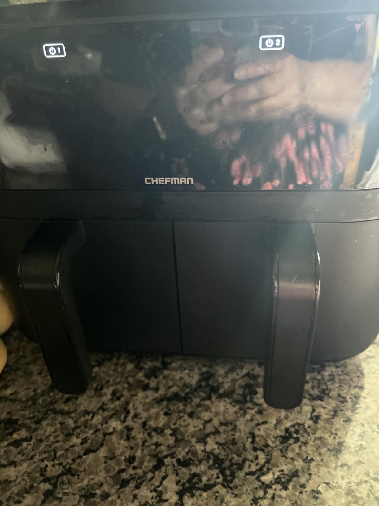 Chefman 6 Quart Dual Basket Air Fryer - Digital Touchscreen, Smart Sync Finish, Hi-Fry, Auto Shutoff, 2 Independent 3QT Nonstick Dishwasher-Safe Frying Baskets - Digital Double Air Fryer - Black customer photo 1