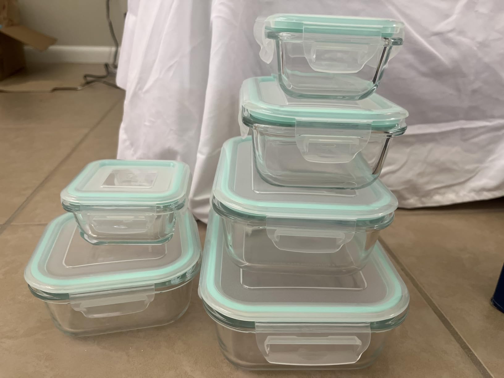 Vtopmart 8 Pack Glass Food Storage Containers with Airtight Lids | Meal Prep Lunch Containers, Leakproof, Leftover Storage, Take-out, Microwave, Oven, Freezer and Dishwasher Safe, BPA Free customer photo 1