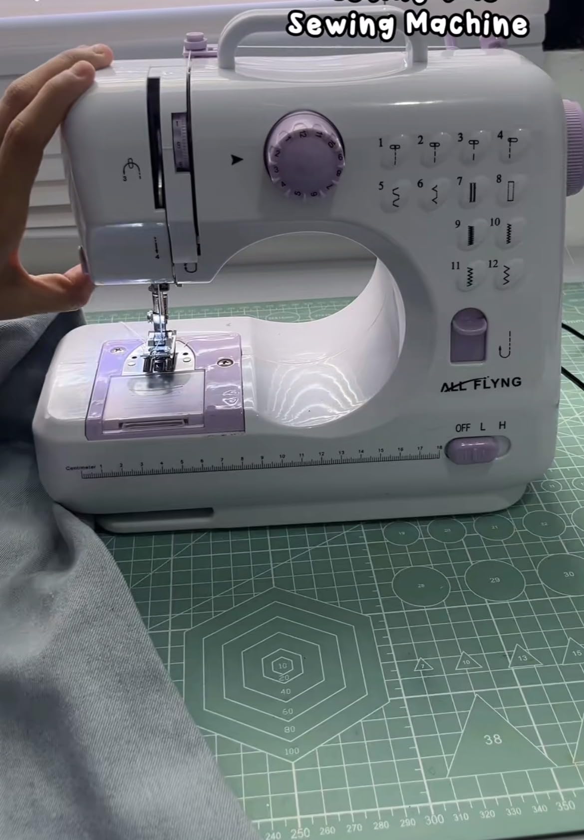 Sewing Machine for Beginners & Kids, Mini Portable Sewing Machines with 12 Built-in Stitch Patterns, 2-Speed Foot Pedal, Perfect for Teaching Daughter to Sew (with 27 Pieces Sewing Kit & Cover) customer photo 2