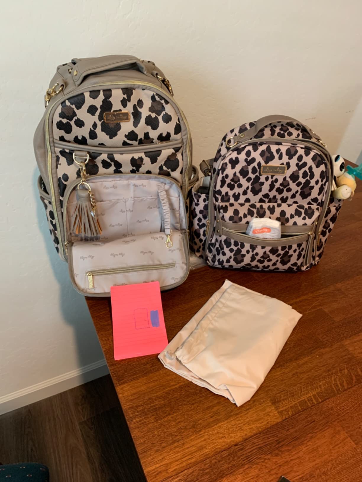 Itzy Ritzy Boss Plus Diaper Bag Backpack with 19 Pockets (Vanilla Latte) | Large Diaper Bag Backpack Includes 2 Insulated Bottle Pockets, Changing Pad, Stroller Clips, Padded Straps, Travel-Ready customer photo 2