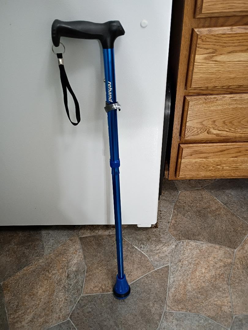 REHAND Walking Cane - Foldable, Adjustable, Collapsible Walking Canes for Men & Women, Heavy Duty All Terrain Tip, with Travel Bag | Walking Sticks for Seniors & Adults customer photo 1