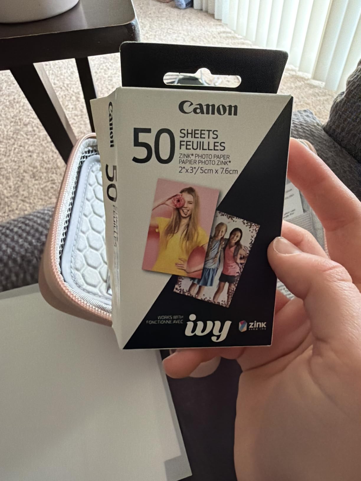 Canon Ivy 2 Mini Photo Printer, Print from Compatible iOS & Android Devices, Sticky-Back Prints, Pure White customer photo 2