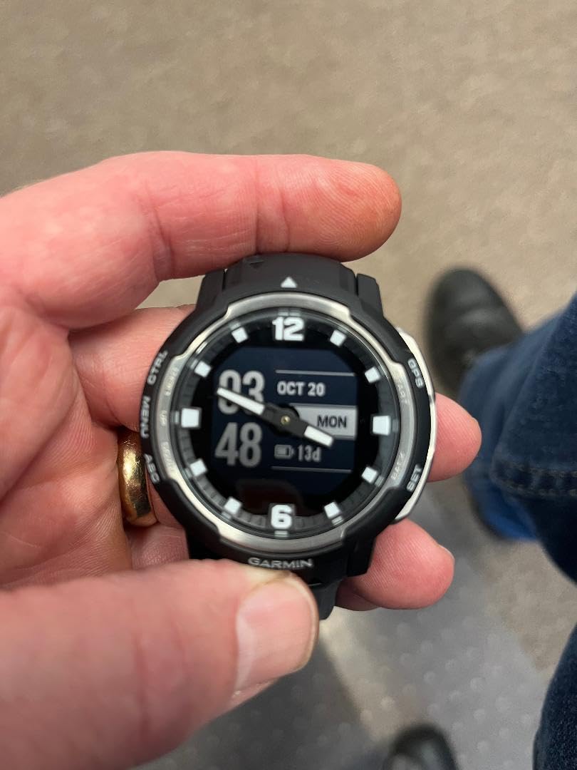 Garmin Instinct Crossover, Hybrid Smartwatch, 45mm, Black | Thermal & Shock Resistant, Long Battery Life, Accurate Analog Timekeeping, Built-In Sports Apps, Smart Notifications customer photo 2