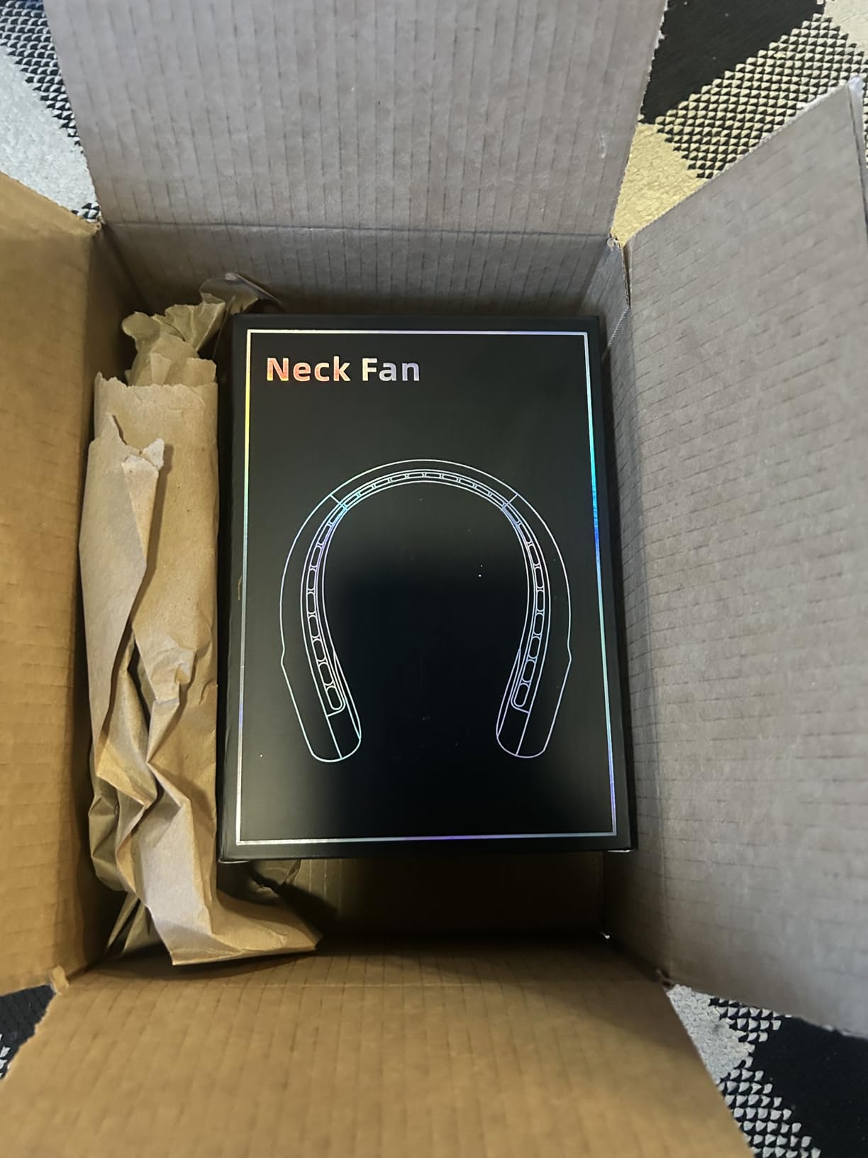 KIDEE Neck Fan, Portable Bladeless Neck Fans, Upgrade 360° Airflow, Super Quiet, 3 Speeds, 4000mAh Personal Wearable Neck Fan, Upgraded Cooling Air Volume USB Rechargeable Hands Free Fan customer photo 2