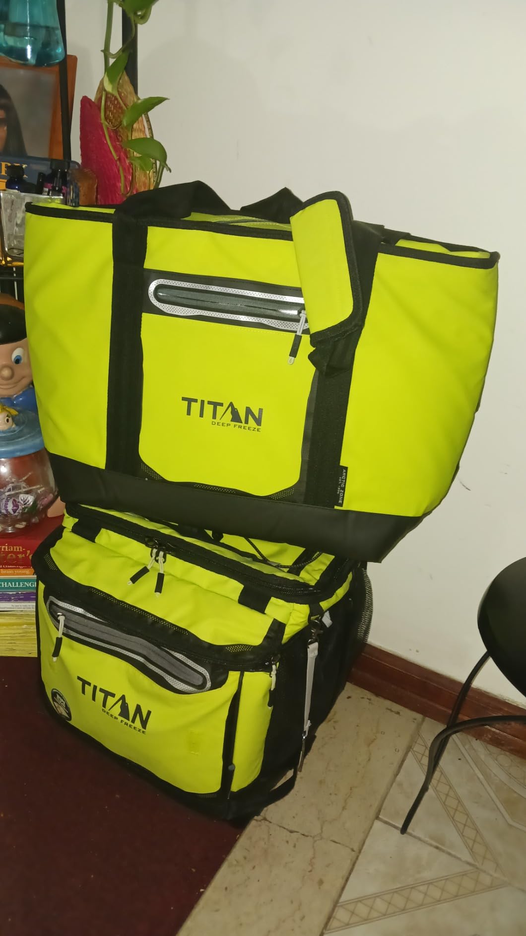 Titan 60 Can Cooler with Wheeled Cart, Ice Up to 3 Days | Collapsible soft cooler, leak proof, easy clean lining, detachable rolling cart with wheels, for beach, camping and picnics customer photo 2