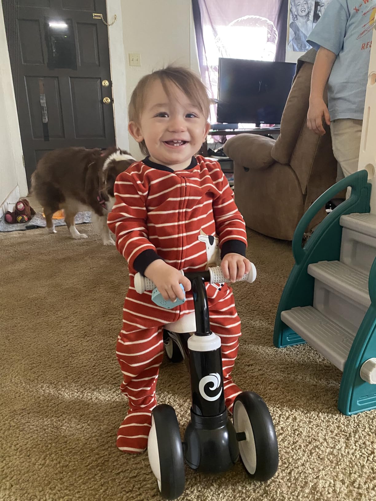Gamfeiny Colorful Lighting Baby Balance Bike Toys for 1 Year Old Boy Girl Gifts, 10-36 Month Toddler Balance Bike, No Pedal 4 Silence Wheels & Soft Seat First Riding on Toys, 1st Birthday Gifts customer photo 2