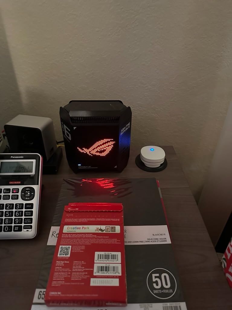 ASUS ROG Rapture GT6 (2PK) AX10000 Tri-Band WiFi 6 Gaming Mesh System, Covers up to 5,800 sq ft, 2.5 Gbps Port, Triple-Level Game Acceleration, UNII 4, Free Lifetime Internet Security, Black customer photo 1