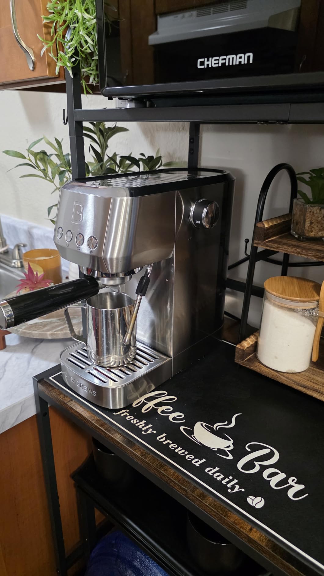 CASABREWS 3700 Essential Stainless Steel Espresso Machine with Steam Wand, 20-Bar Italian Pump, Powerful Steam Wand, 43.9oz Removable Water Tank, Compact Espresso Maker for Home, Cappuccino & Latte customer photo 1