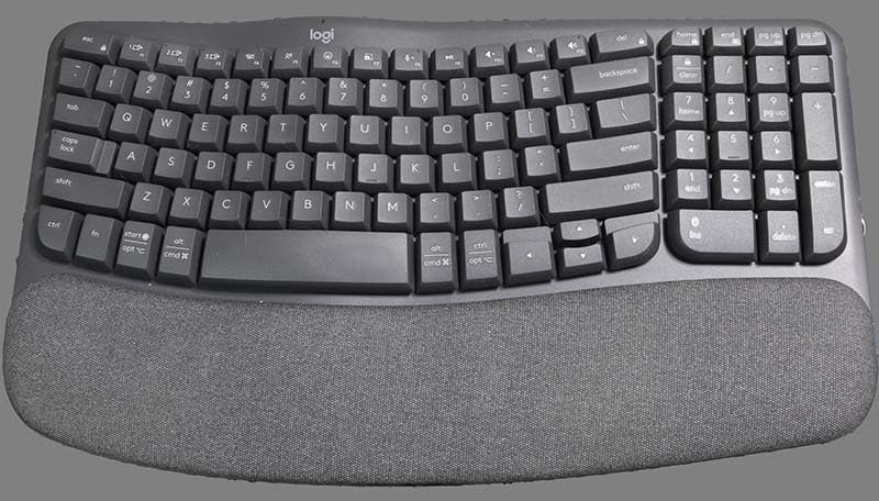 Logitech Wave Keys Ergonomic Wireless Keyboard with Palm Rest - Graphite customer photo 2