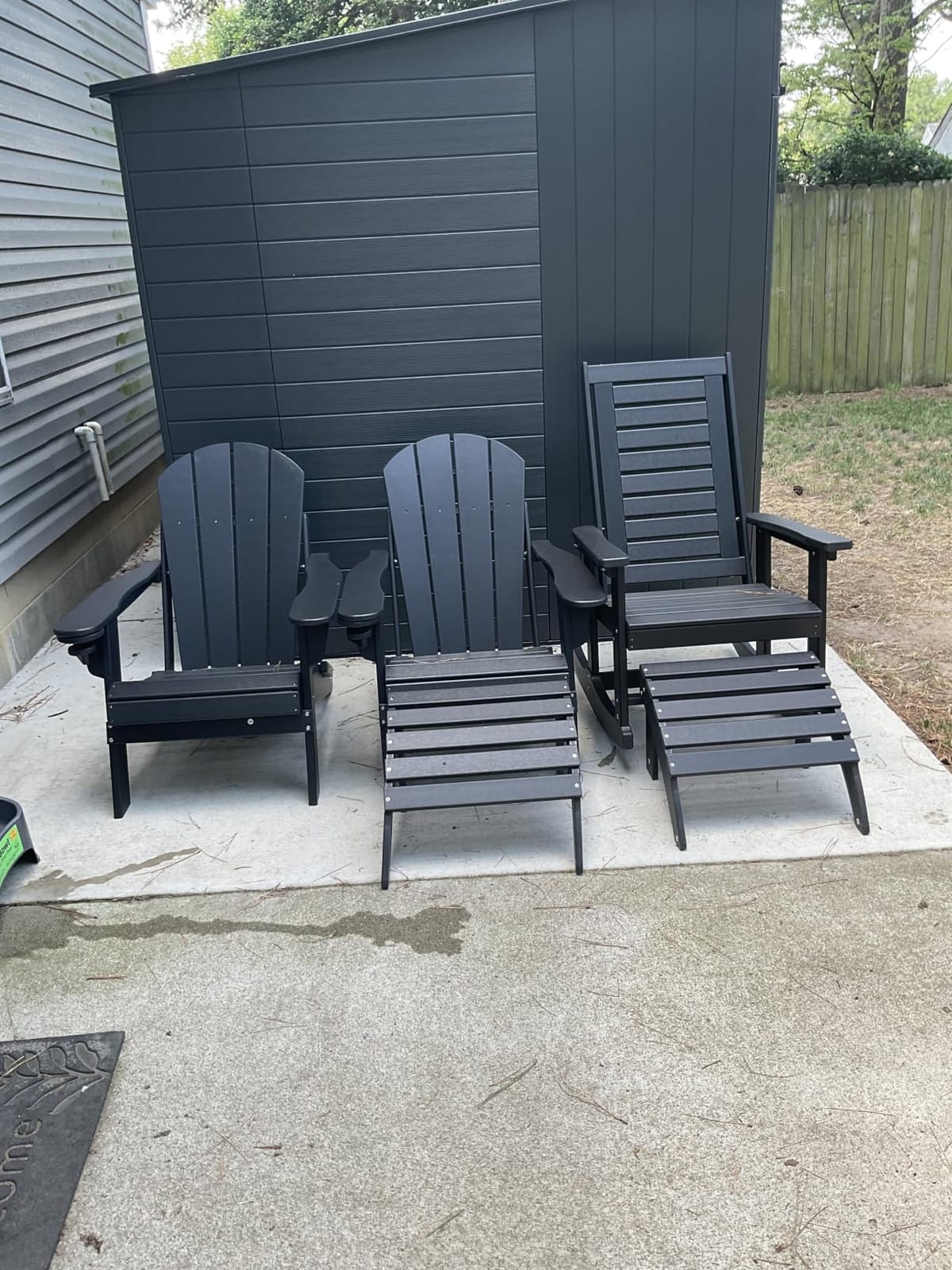 Folding-Adirondack-Chairs Set of 2, HDPE All Weather, Blue | Hidden Cup Holder | 5