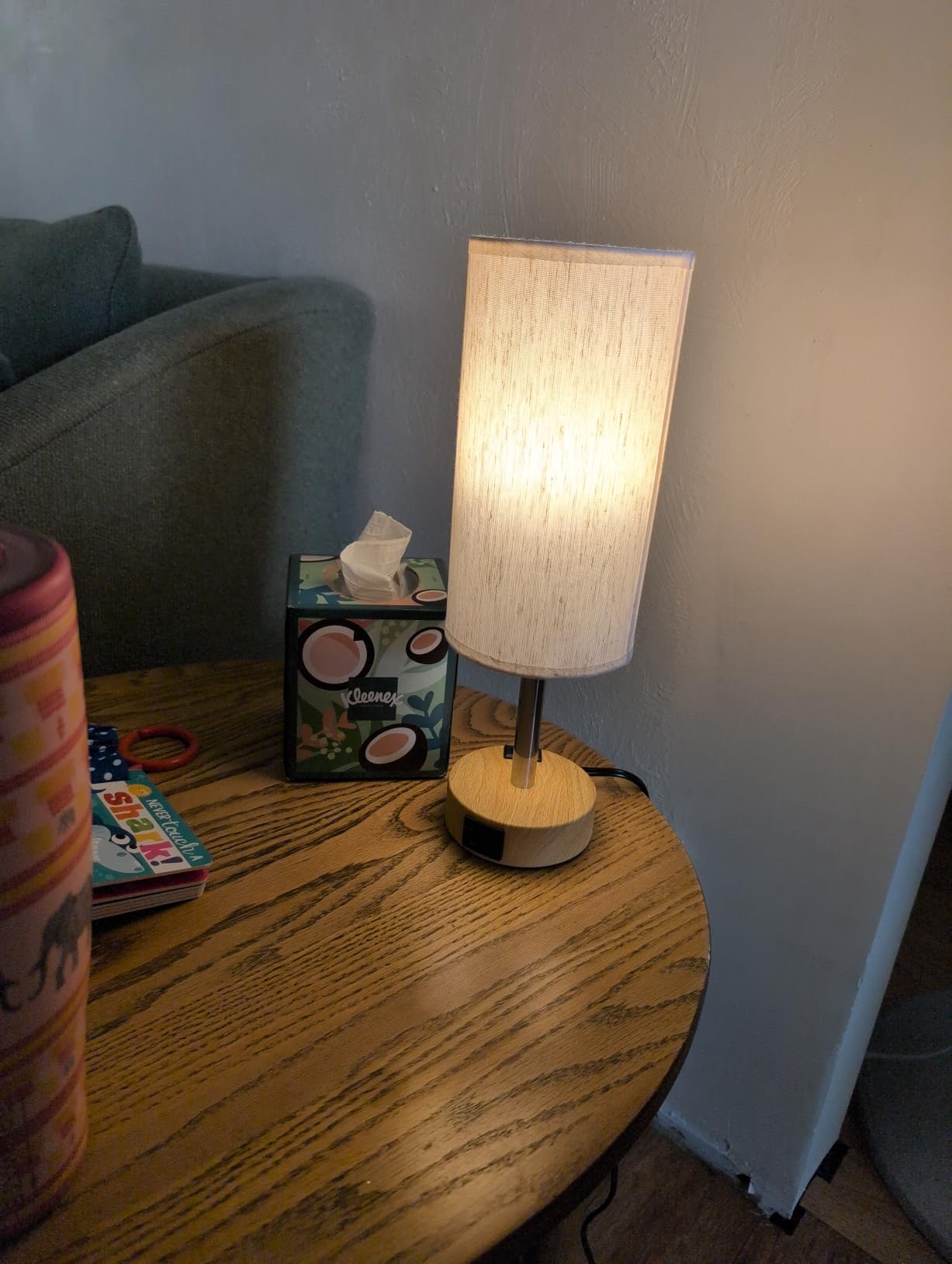 Fenmzee Bedside Table Lamp for Bedroom - Dimmable Touch, USB A+C, AC Outlet customer photo 2