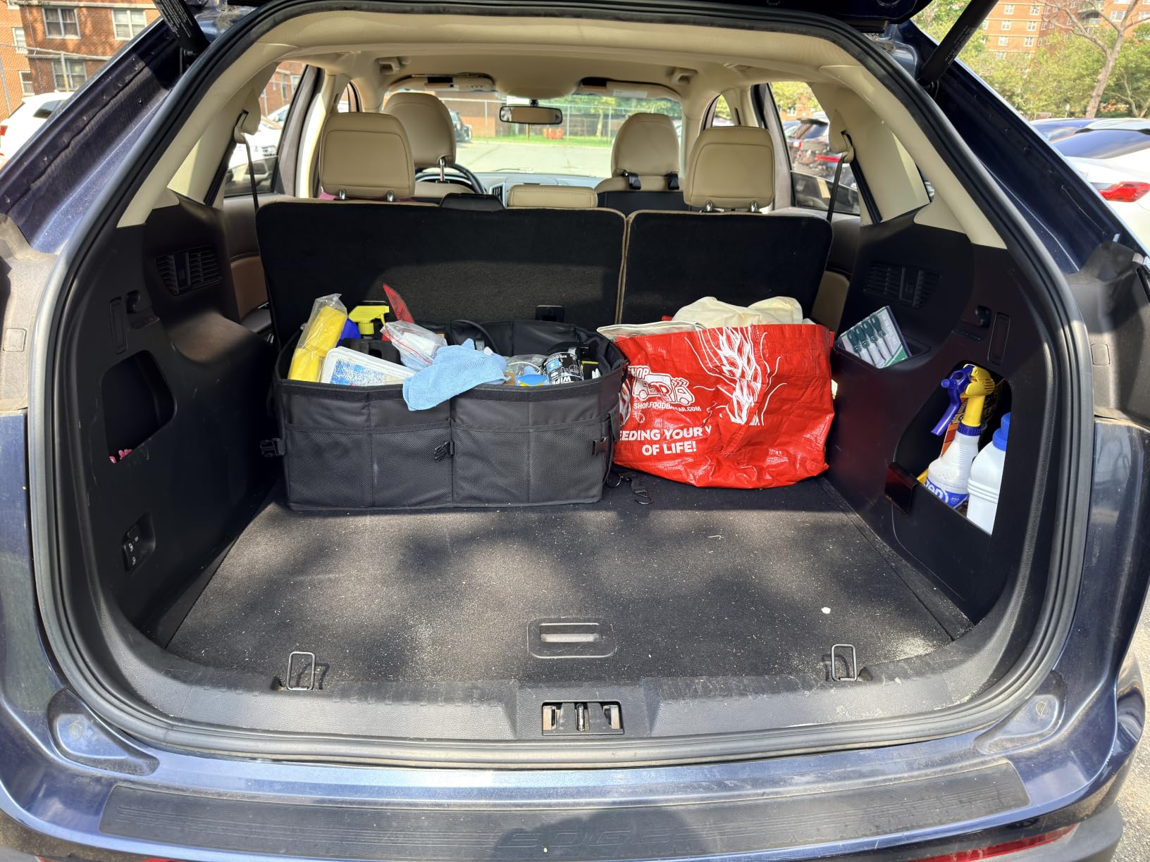 AOPHY Trunk Organizer - 95L Extra Large Capacity SUV Cargo Storage, Collapsible Waterproof Design with Non-Slip Bottom & Retractable Straps, Car Organizers for SUV, Truck, Sedan customer photo 1