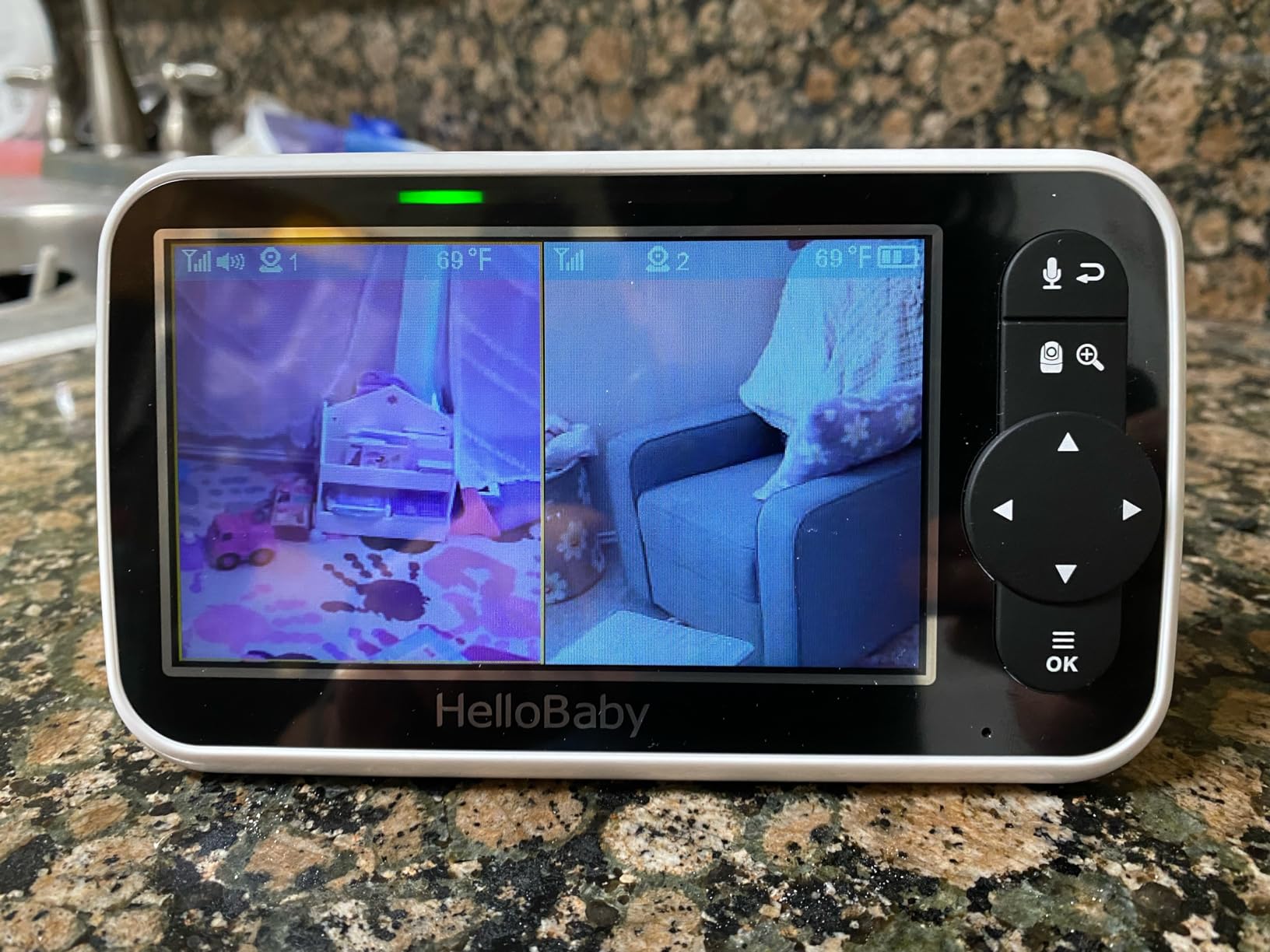 HelloBaby Baby Monitor with 2 Cameras and Audio, 5