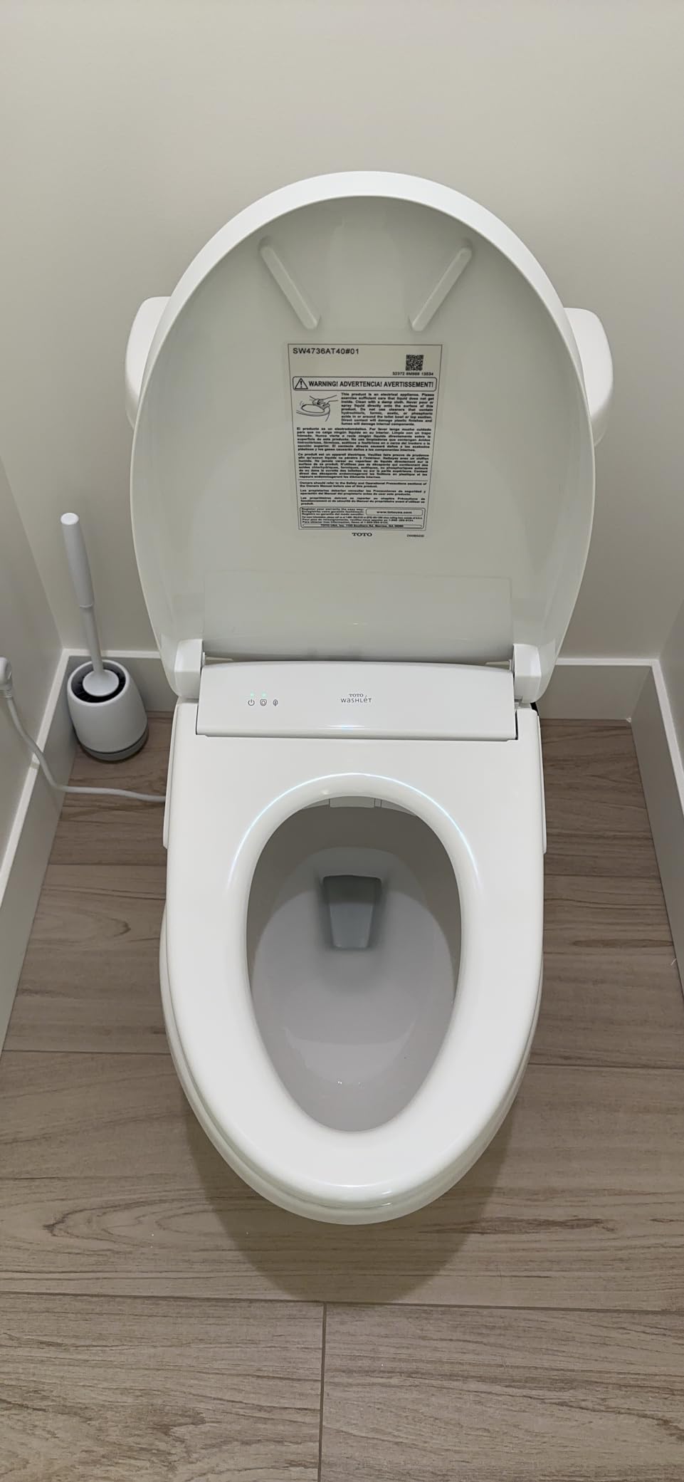 TOTO WASHLET+ S7A Electronic Bidet Toilet Seat with EWATER+ Bowl and Wand Cleaning, Auto Open and Close Contemporary Lid, Elongated, Cotton White - SW4736AT40#01 customer photo 2