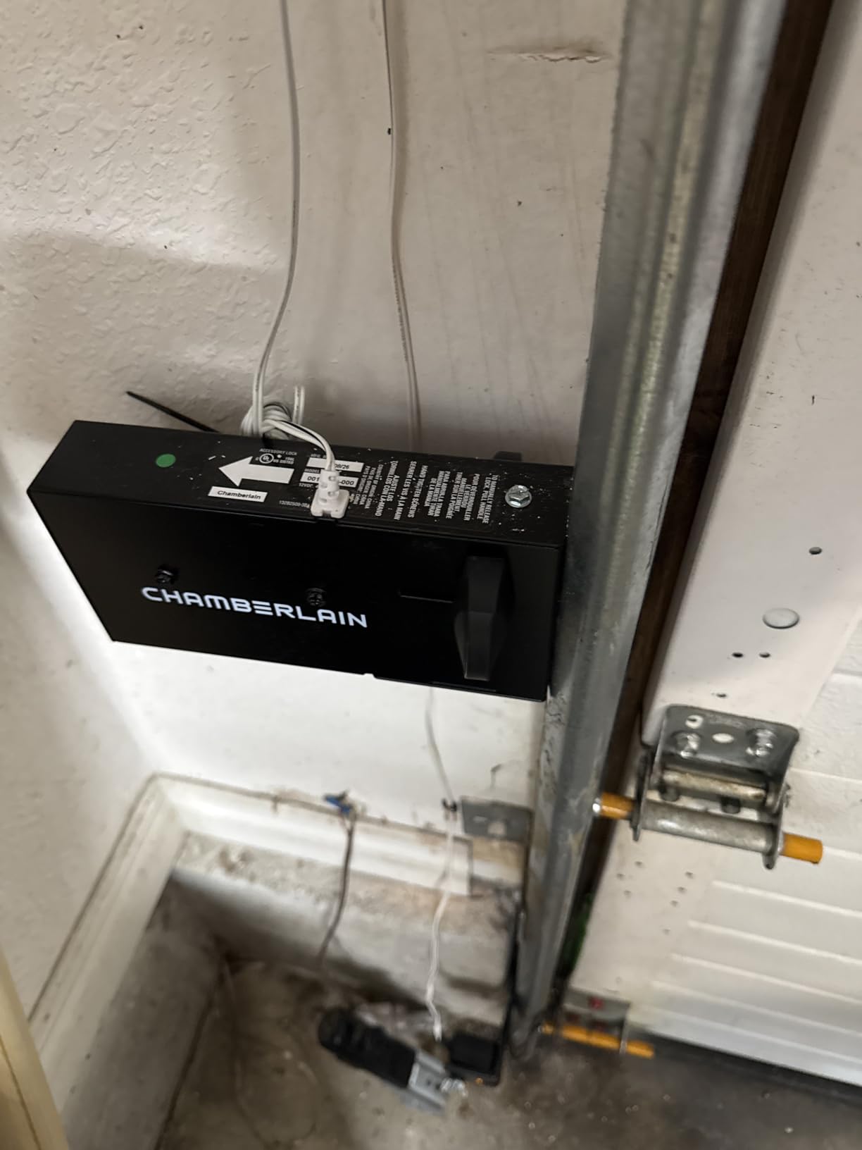 Chamberlain Wall Mount myQ Garage Door Opener, Battery Backup | Space Saving & Whisper-Quiet performance, Smart garage myQ compatible, Includes: Remote, LED Light, Lock, & 850lb lift power customer photo 1
