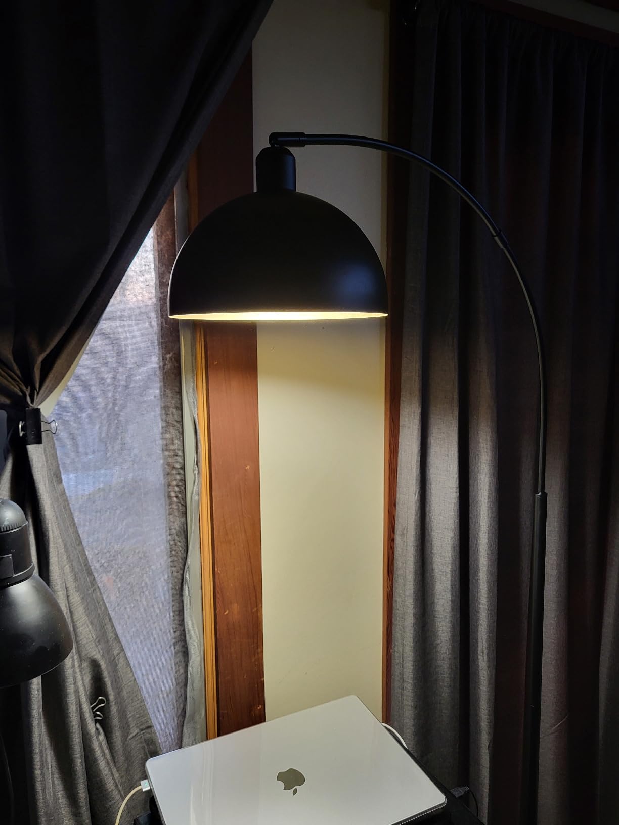 Upgraded Black Arc Floor Lamps for Living Room - Dimmable Arched Floor Lamp with Remote Control & 2700-6000K 9W LED Bulb Included, Modern Arch Standing lamp, Industrial Tall Lamp for Bedroom Reading customer photo 2
