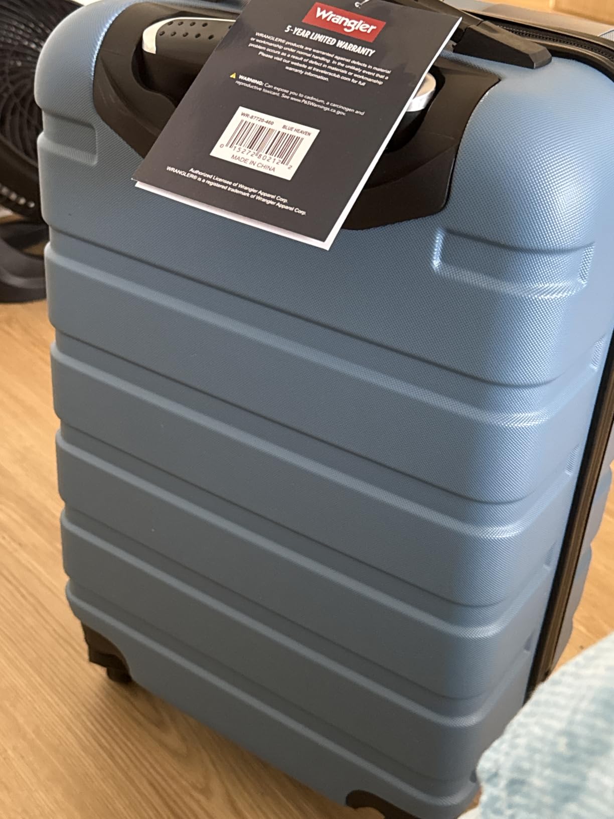 Wrangler Hardside Spinner Luggage, Blue Heaven, Carry-On 20-Inch customer photo 2