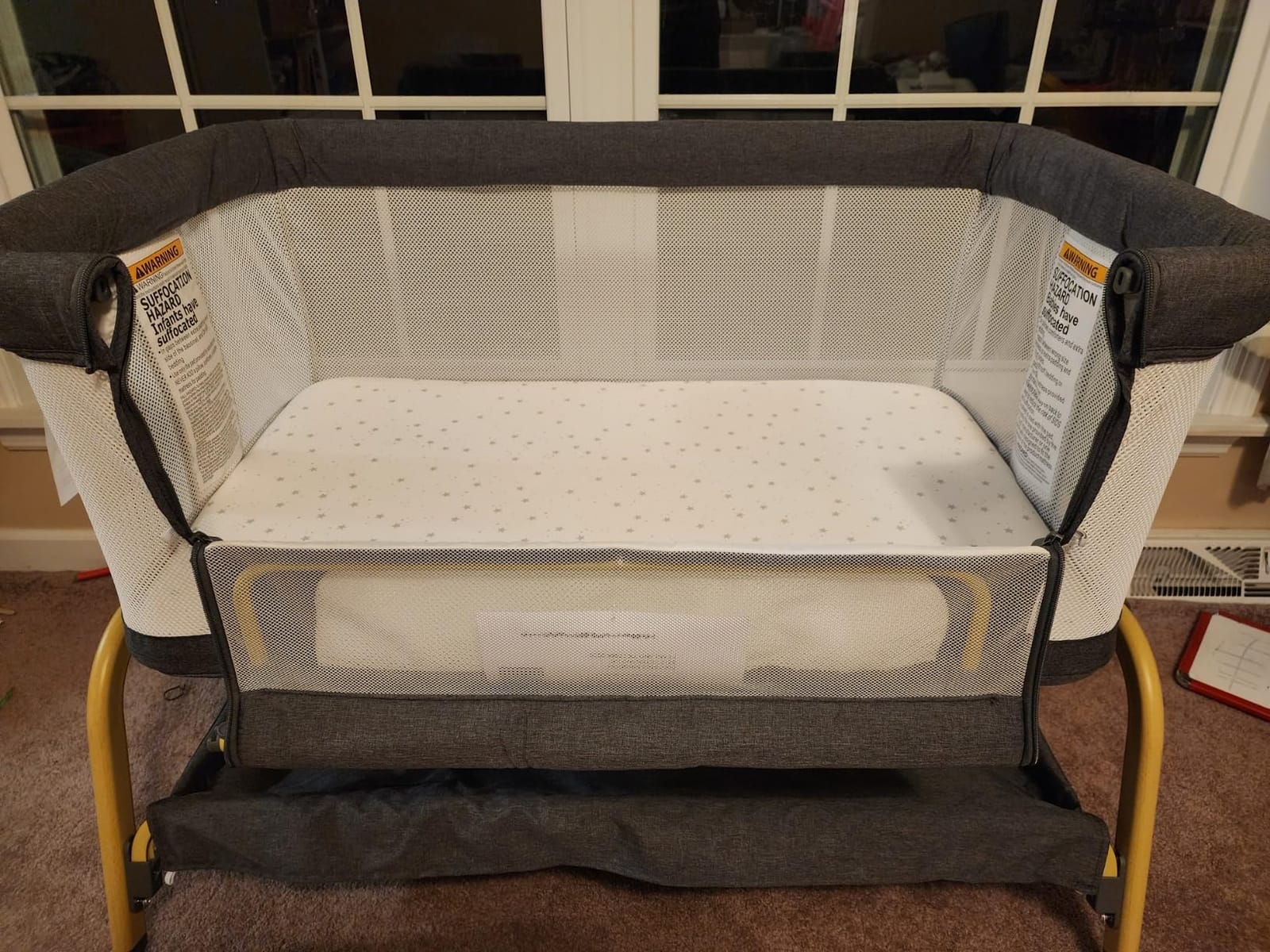 Jimglo 3-in-1 Baby Bassinet, Bedside Sleeper & Rocking Bassinet, Full Mesh | Anti-Reflux Comfort, 6 Height Adjustments, Sturdy Wide Base, with Comfy Mattress, Waterproof Sheet & Wheels for Newborns customer photo 1