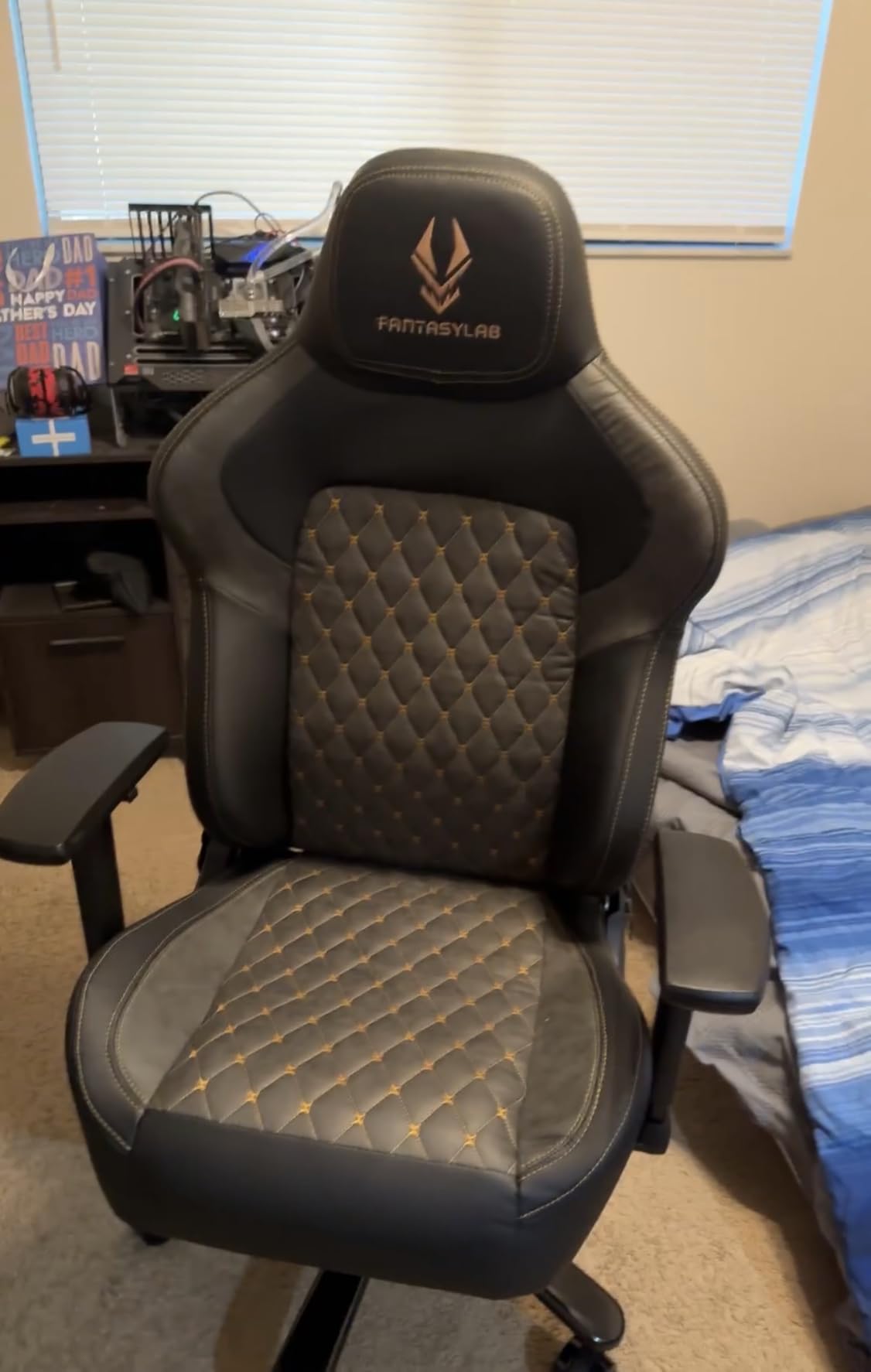 Big and Tall Gaming Chair 440LBS Gaming Chair with Metal Base Memory Foam Lumbar 4D Adjustable Armrest Computer Chair for Heavy People Ergonomic High-Back Computer Chair customer photo 2
