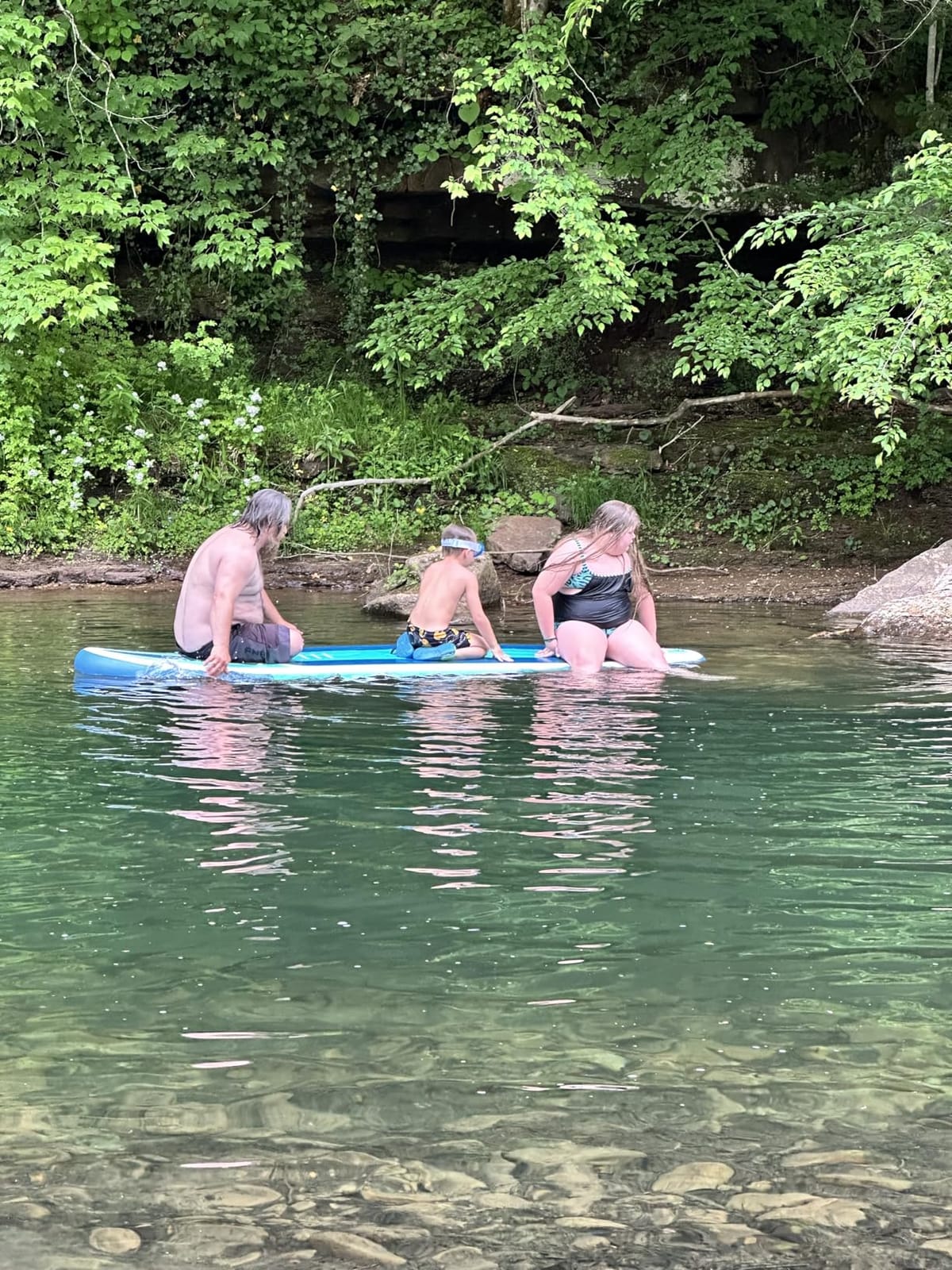 Bifanuo Inflatable Stand Up Paddle Board with SUP Accessories & Backpack. Paddle Boards for Adults. Non-Slip Deck, Wide Stance, Bottom Fin, Double Action Pump. customer photo 2