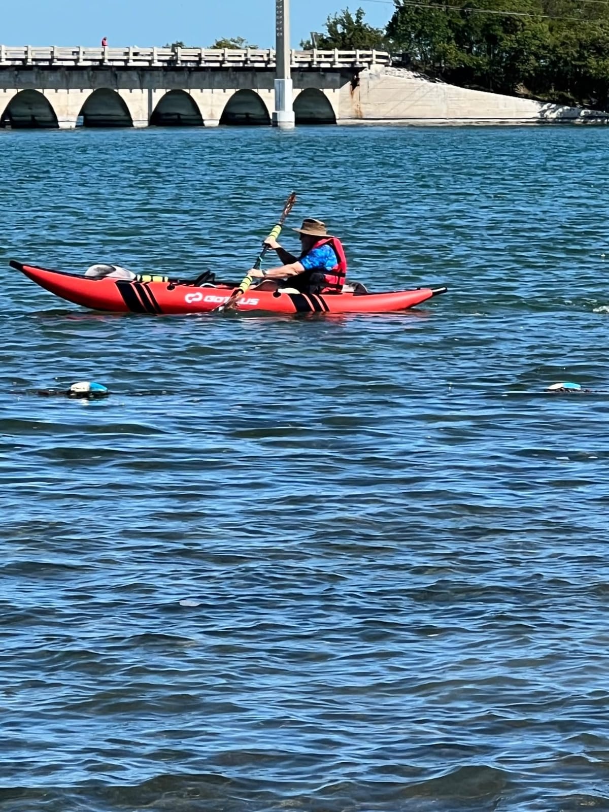 Goplus Tandem Inflatable Kayak, 12.5FT 2-Person Kayak Set for Adults | 507 LBS Weight Capacity, 2 Aluminium Oars, Padded Seat, 2 Fins, Hand Pump, Carry Bag, Repair Kit, Portable Touring Kayaks customer photo 1