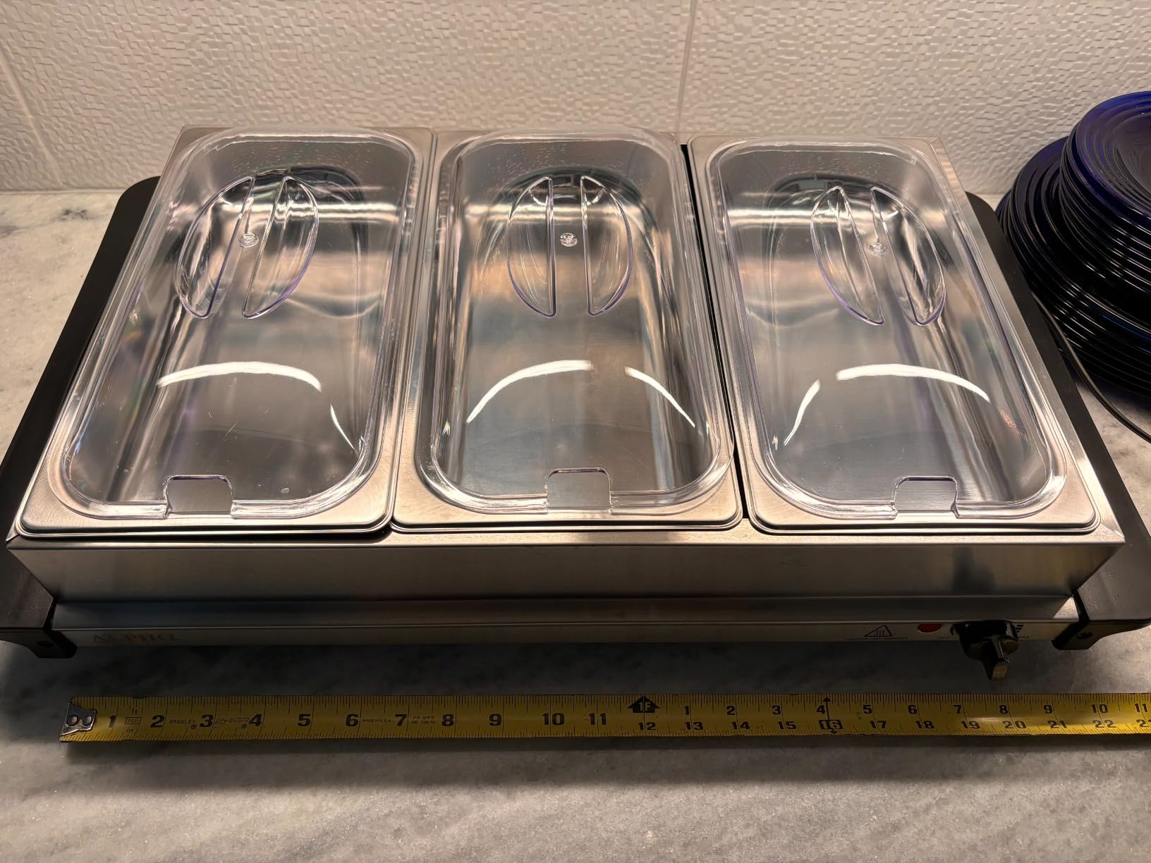 Alpha Living 3x2.5 QT Food Warmers for Parties Buffet Servers and Warmers - Stainless Steel Electric Food Warmers with Temperature Control customer photo 1