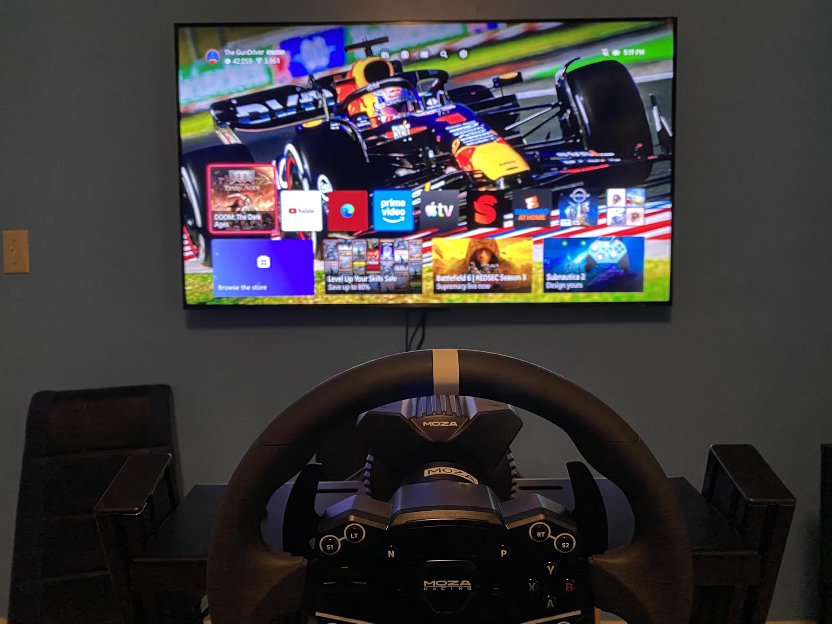 Marada 8040 Aluminum Profile Pro Racing Simulator Cockpit with Black Seat customer photo 2