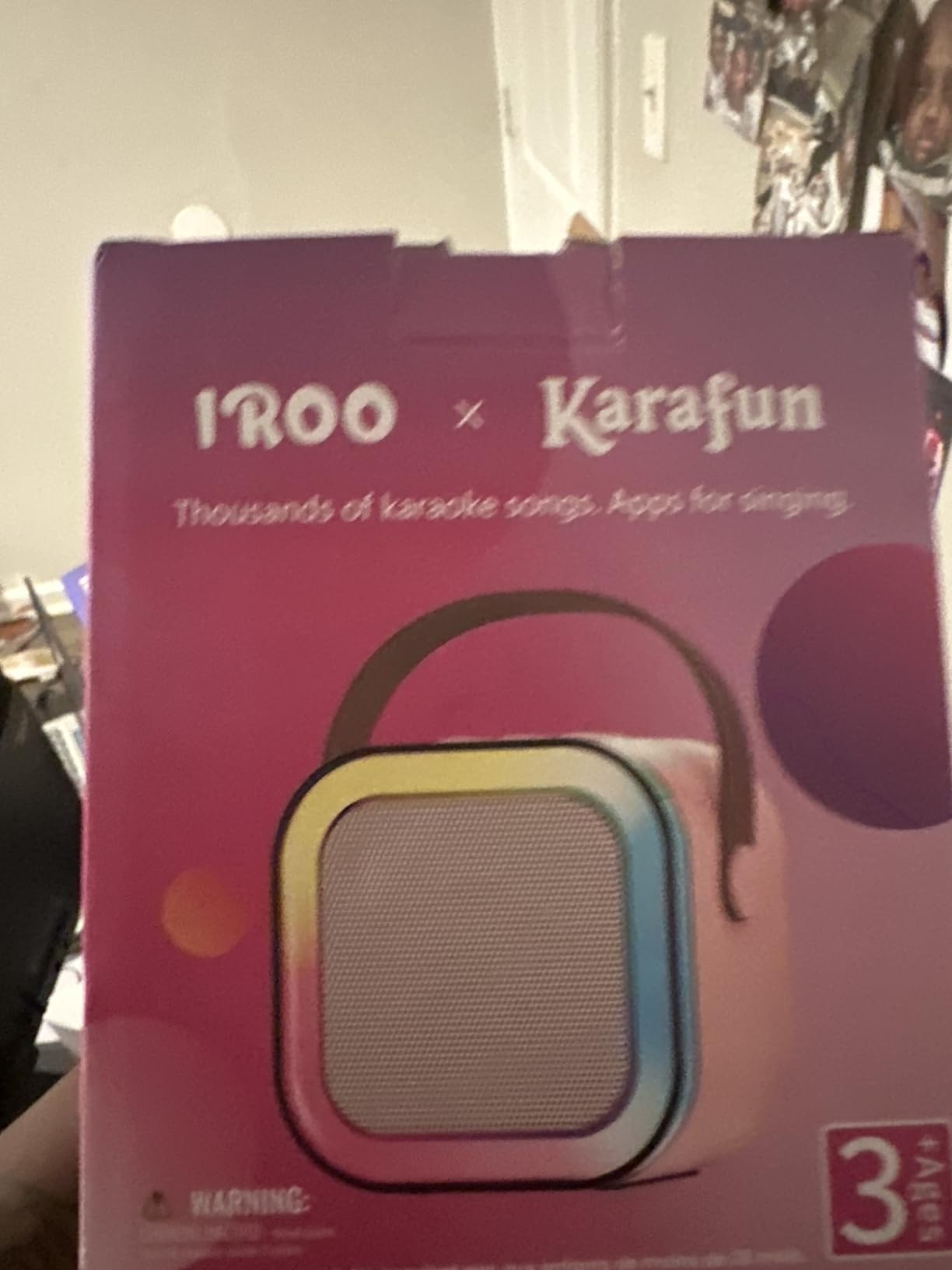 IROO Mini Karaoke Machine for Kids, Birthday Gifts Toys for Girls Ages 3-12 | 2 Wireless Mics, 5 Voice Effects & 1-Month KaraFun Premium, Bluetooth Speaker, Portable MP3 Player For Family Home Party customer photo 1