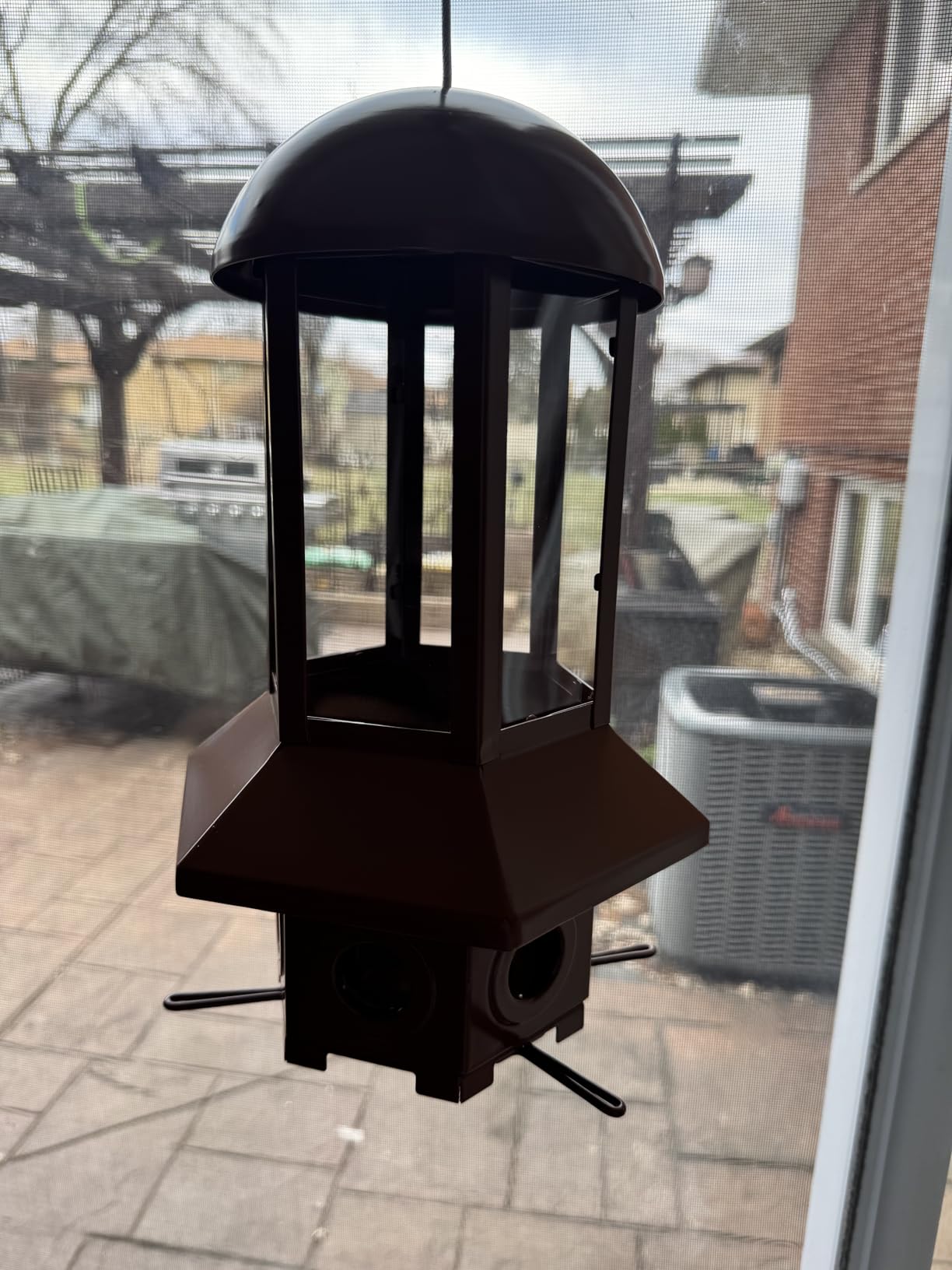 Squirrel Proof Bird Feeders, 5lbs Heavy Duty Metal (Brown) customer photo 2