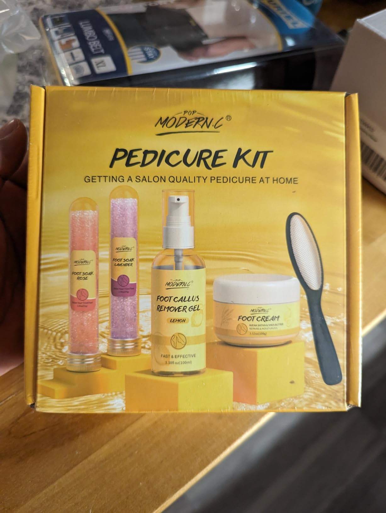 Pedicure Kit For Feet 5pcs Foot Spa Set For Christmas Birthday Valentine's Mother's Day Women Wife Girlfriend Gift Rose Lavender Foot Soak Salt Foot Callus Remover Gel Foot Rasp Foot Cream Foot Care customer photo 2