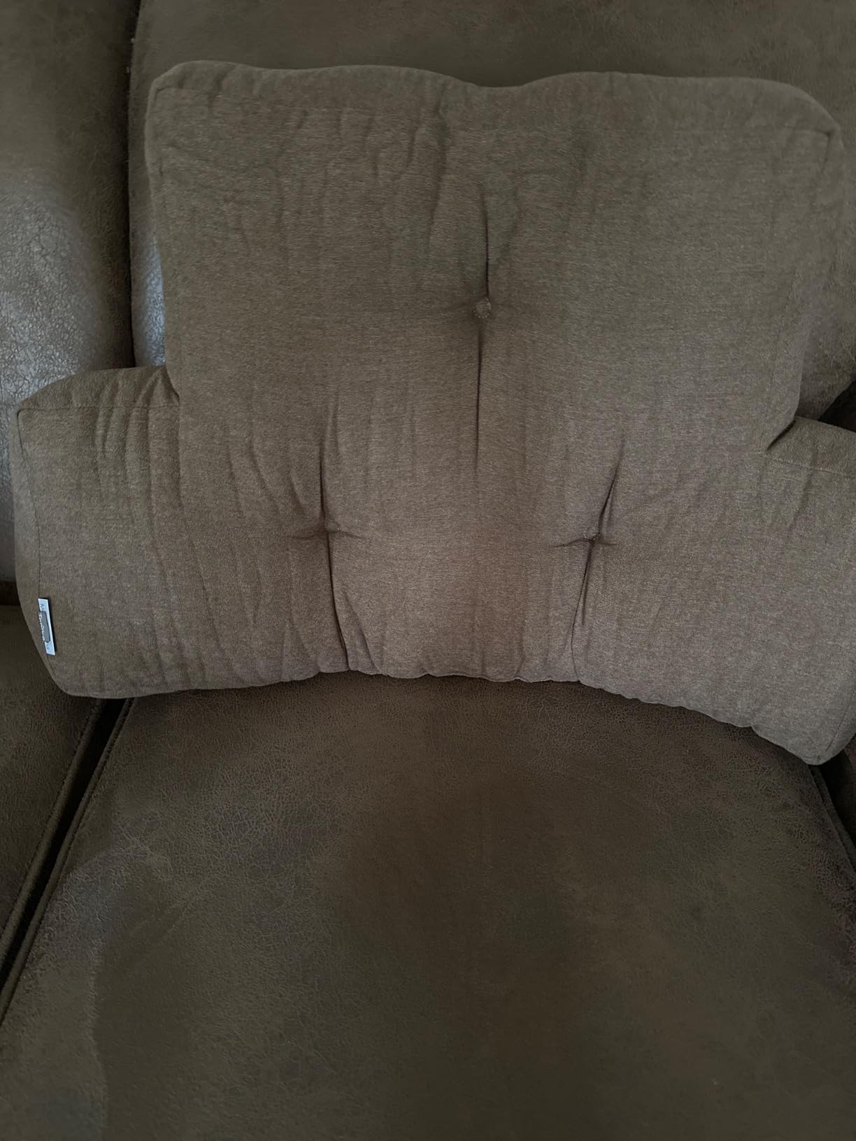 Back Pillow for Recliner Lumbar Support Pillow Soft and Fluffy Back Support Cushion Thick Lumbar Cushion for Chairs, Recliners, Sofa, Couch and Bed for Pain Relief customer photo 1