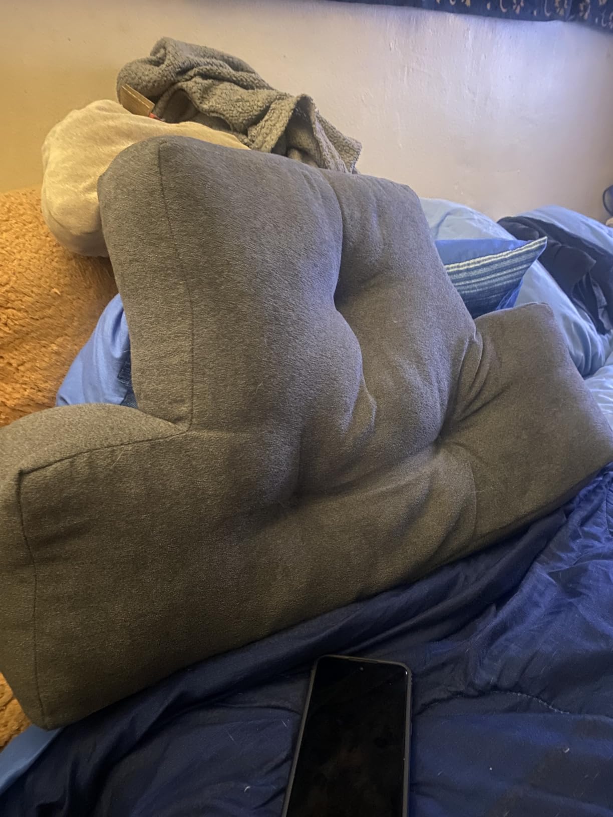 Back Pillow for Recliner Lumbar Support Pillow Soft and Fluffy Back Support Cushion Thick Lumbar Cushion for Chairs, Recliners, Sofa, Couch and Bed for Pain Relief customer photo 2