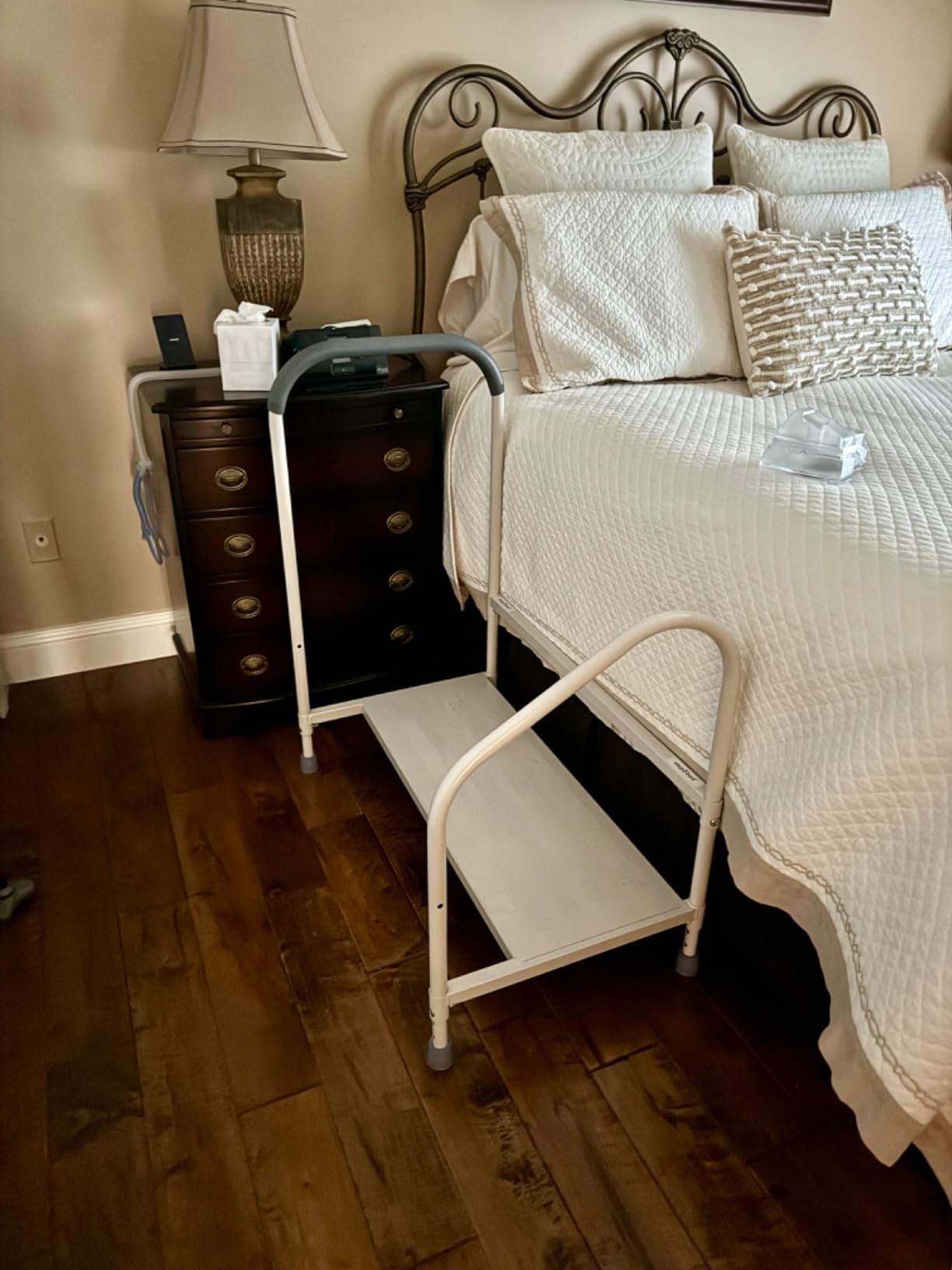 step2bed Deluxe Bed Rails for Elderly Adults - Adjustable Height Bed Safety Rail for Seniors with Cane Holder, LED Light, Mesh Bag, Handicap Grab Bars and More - Premium Bed Side Step Assist Device customer photo 2