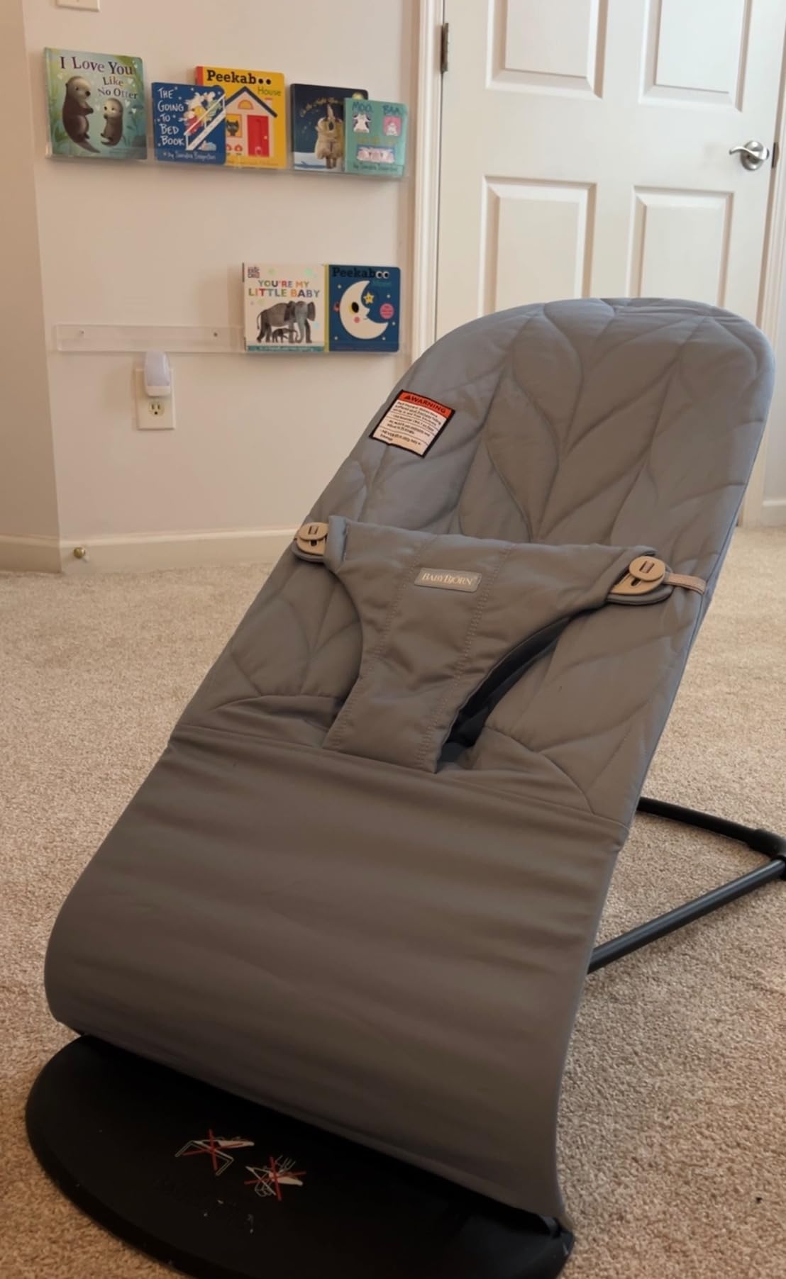 BabyBjorn Bouncer Bliss, Sand Gray, Woven, Classic Quilt | 2-in-1 Adjustable Baby Bouncer Seat and Toddler Chair, Newborn to Toddler (8-29 lbs), 4 Positions, Lightweight & Portable customer photo 2