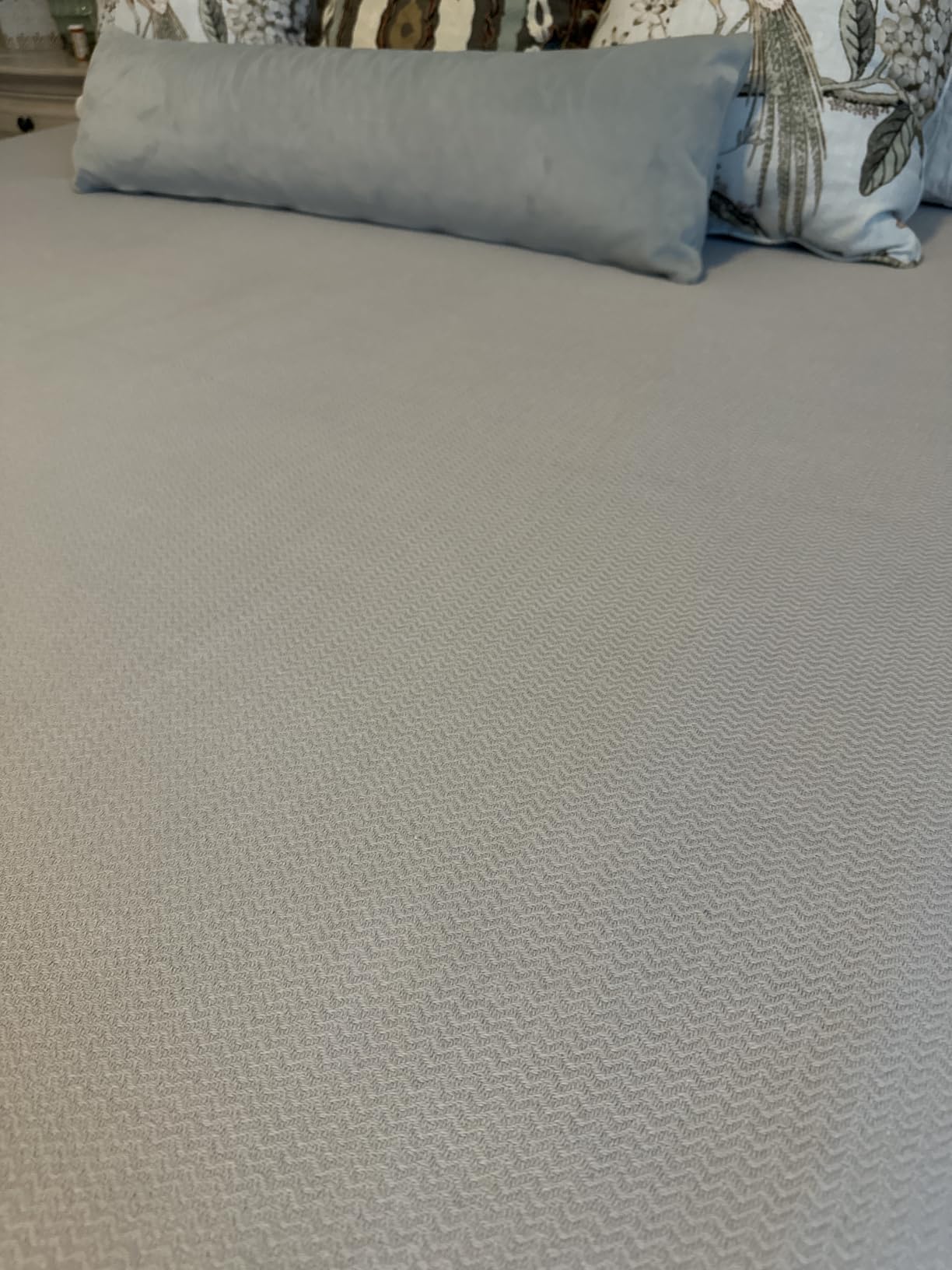 Bedsure 100% Cotton Blanket, Herringbone Weave, King, Linen Beige customer photo 1
