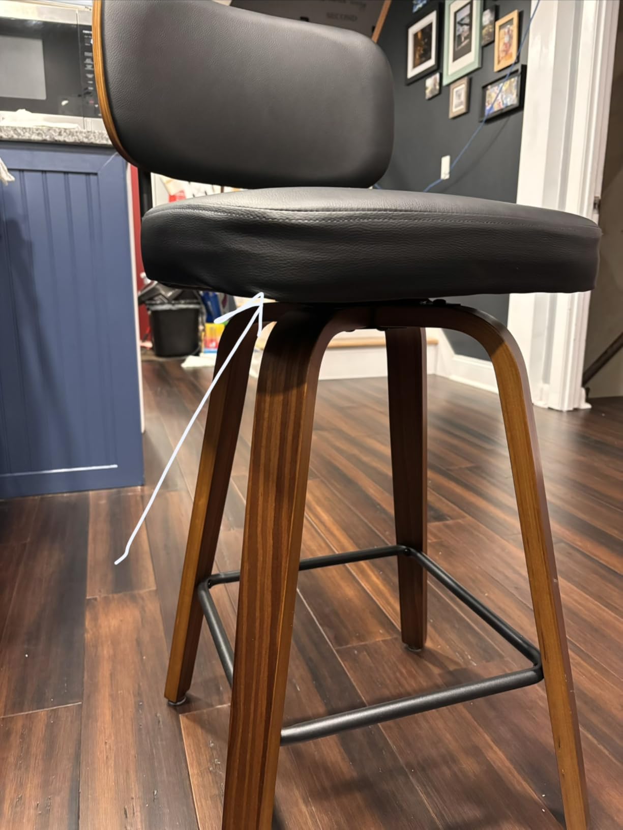 Bekrvio Swivel Counter Height Bar Stools Set of 4, 26