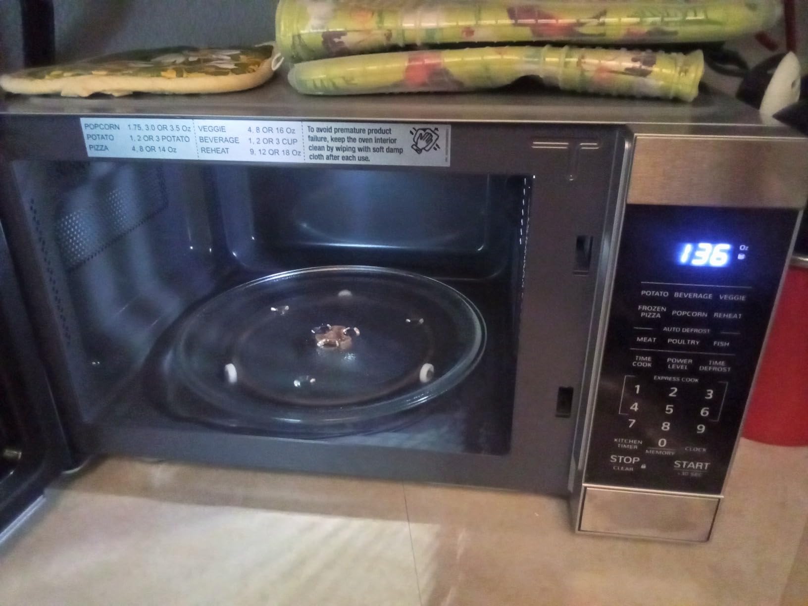 Sharp SMC0962KS 0.9 cu. ft. 900W Stainless Steel Countertop Microwave Oven | 900 Watt, Removable 10.6