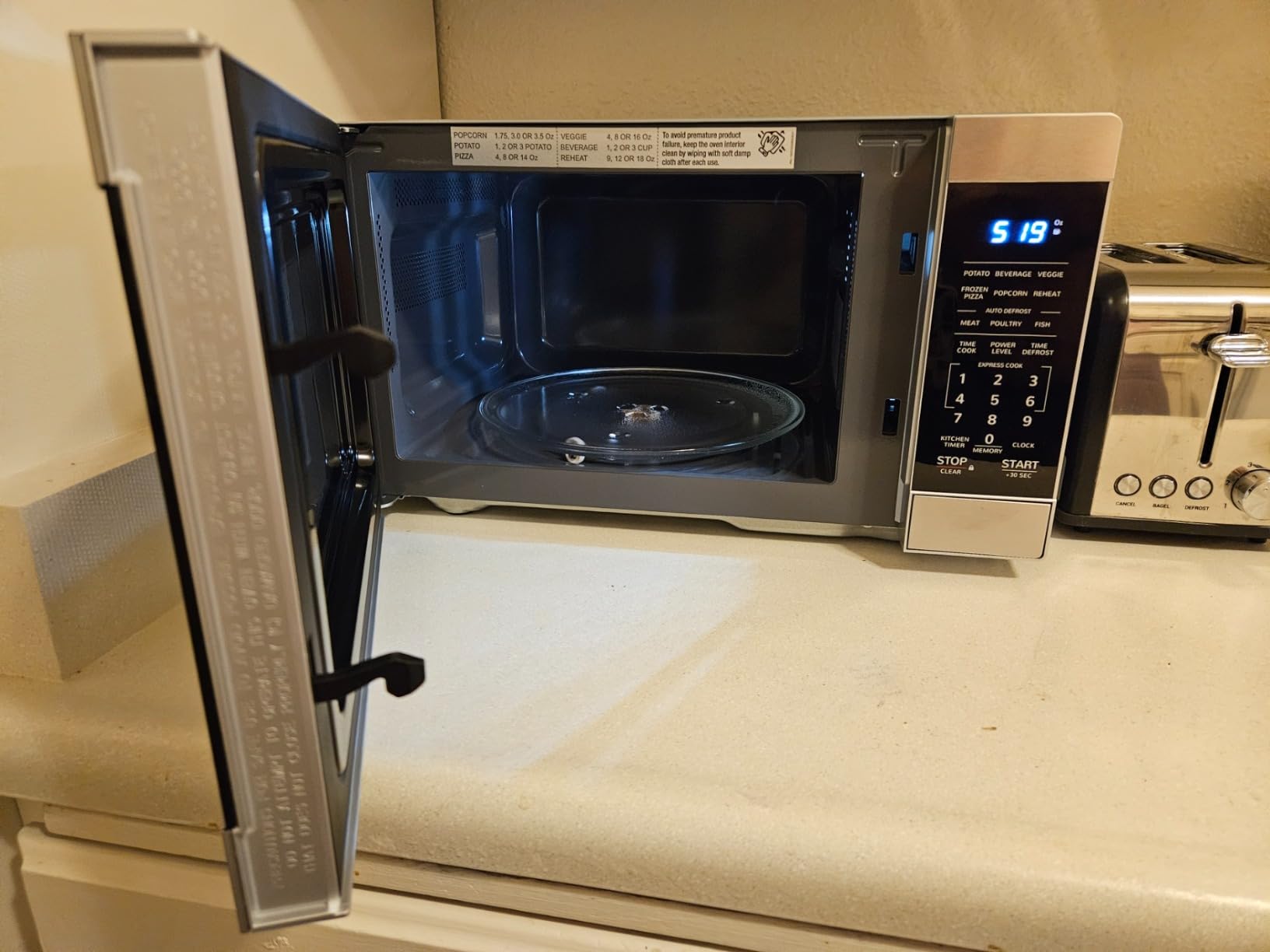 Sharp SMC0962KS 0.9 cu. ft. 900W Stainless Steel Countertop Microwave Oven | 900 Watt, Removable 10.6
