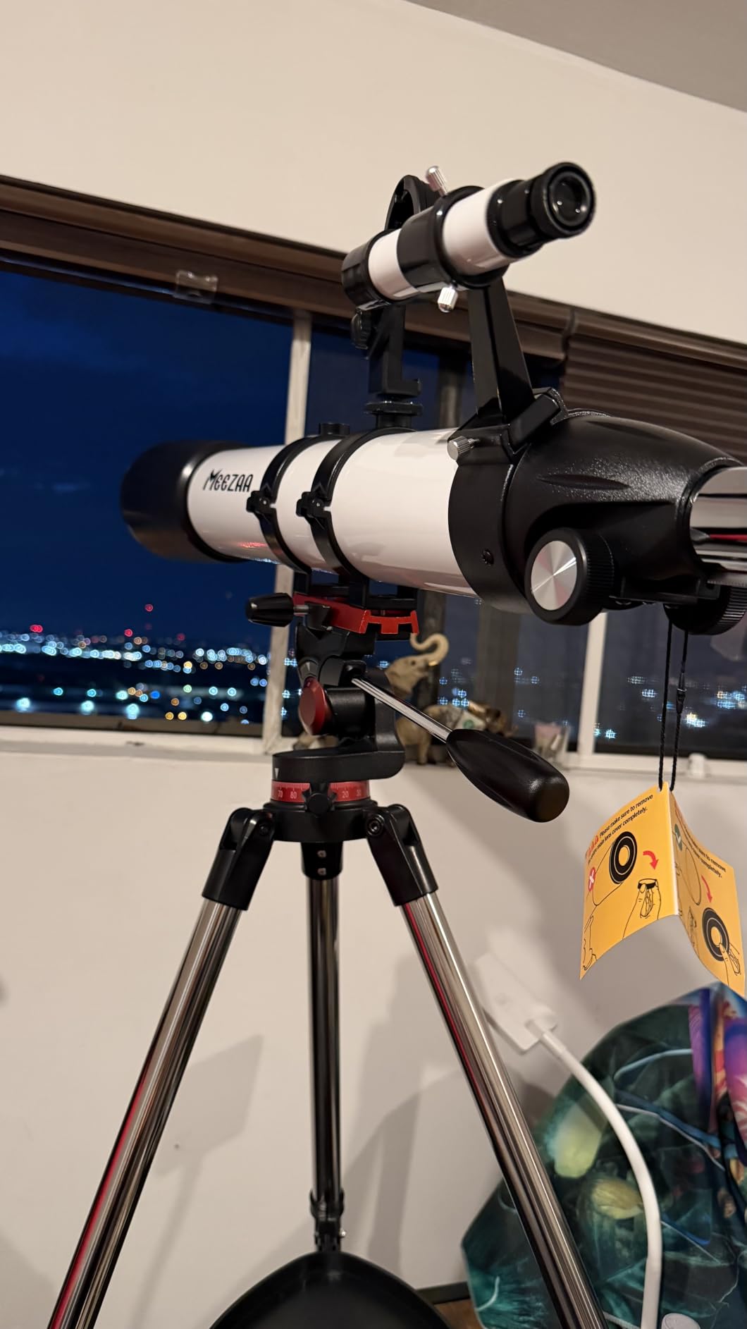 MEEZAA Telescope for Adults High Powered, 90mm Aperture 800mm Refractor | Professional Telescopes, for Astronomy Beginners Stargazing, Fully Multi-Coated, AZ Mount Tripod, Phone Adapter & Carry Bag customer photo 1