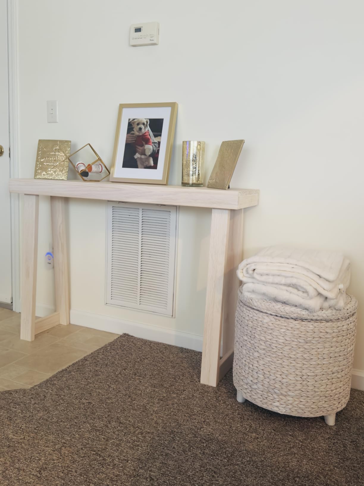Plank+Beam Classic Console Table, 46 Inch, Blonde, Non-Toxic Finishes, Versatile Design, Elegant Details, Easy Assembly, Quick Setup, Solid Wood customer photo 1