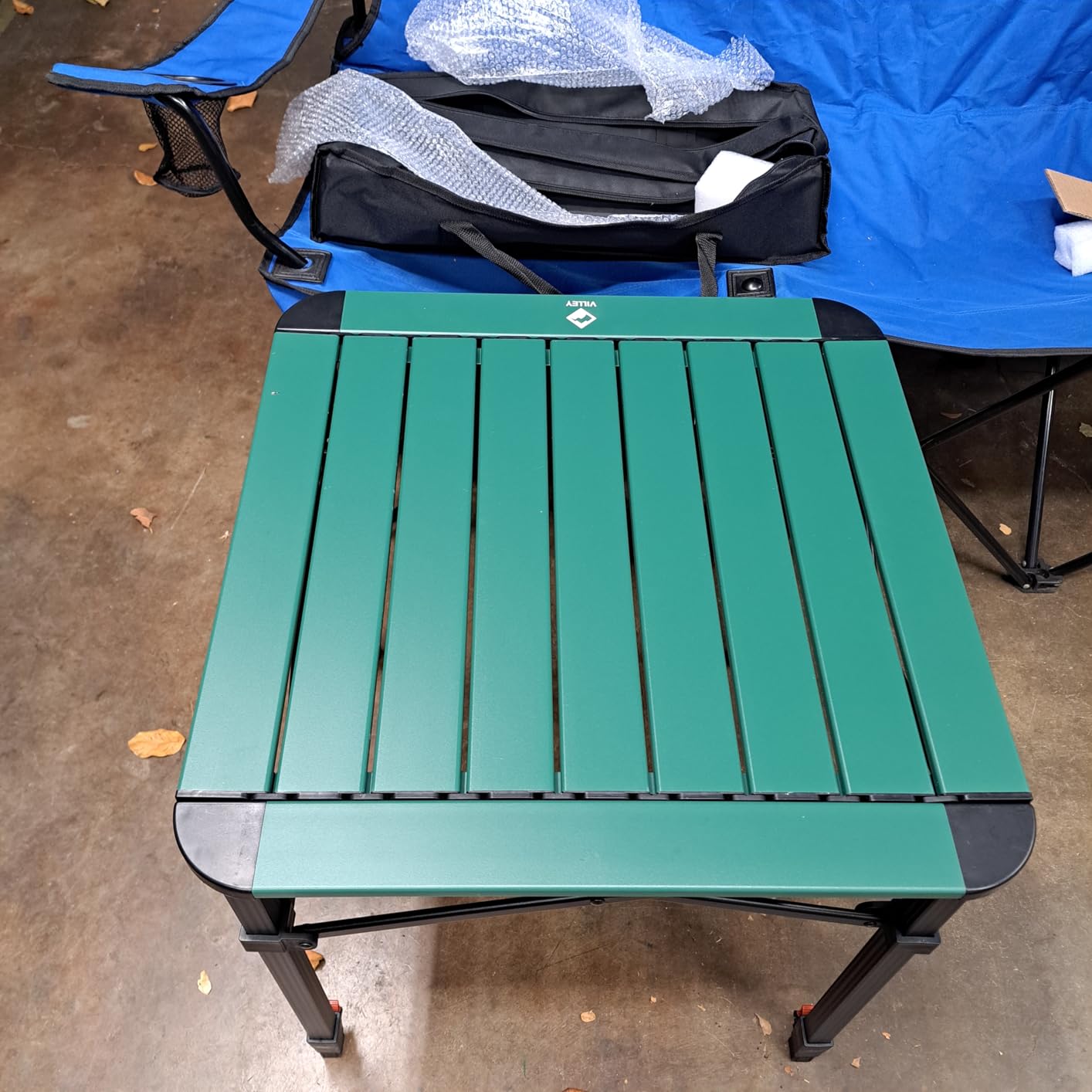 VILLEY Folding Camping Square Table, Portable Aluminum Table, Small | Lightweight & Portable, Adjustable Square Table with Carry Bag for Camping, Picnic, BBQ, Backyard & Outdoor Use customer photo 2