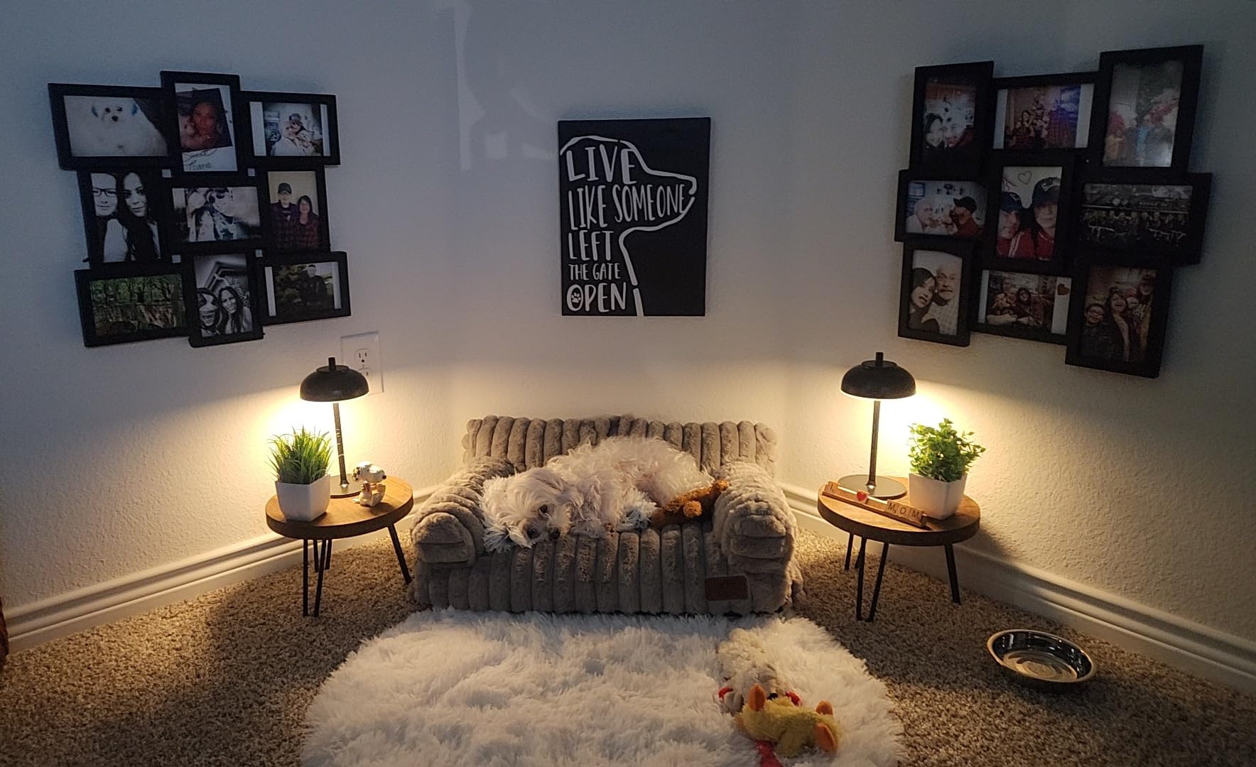 Hollypet Small Dog Large Cat Bed Puppy Couch Beds for Pets up to 25 lbs | Fluffy Dog Cat Couch Plush Soft Warming Pets Beds with Machine Washable Cover and Non-Slip Bottom customer photo 1