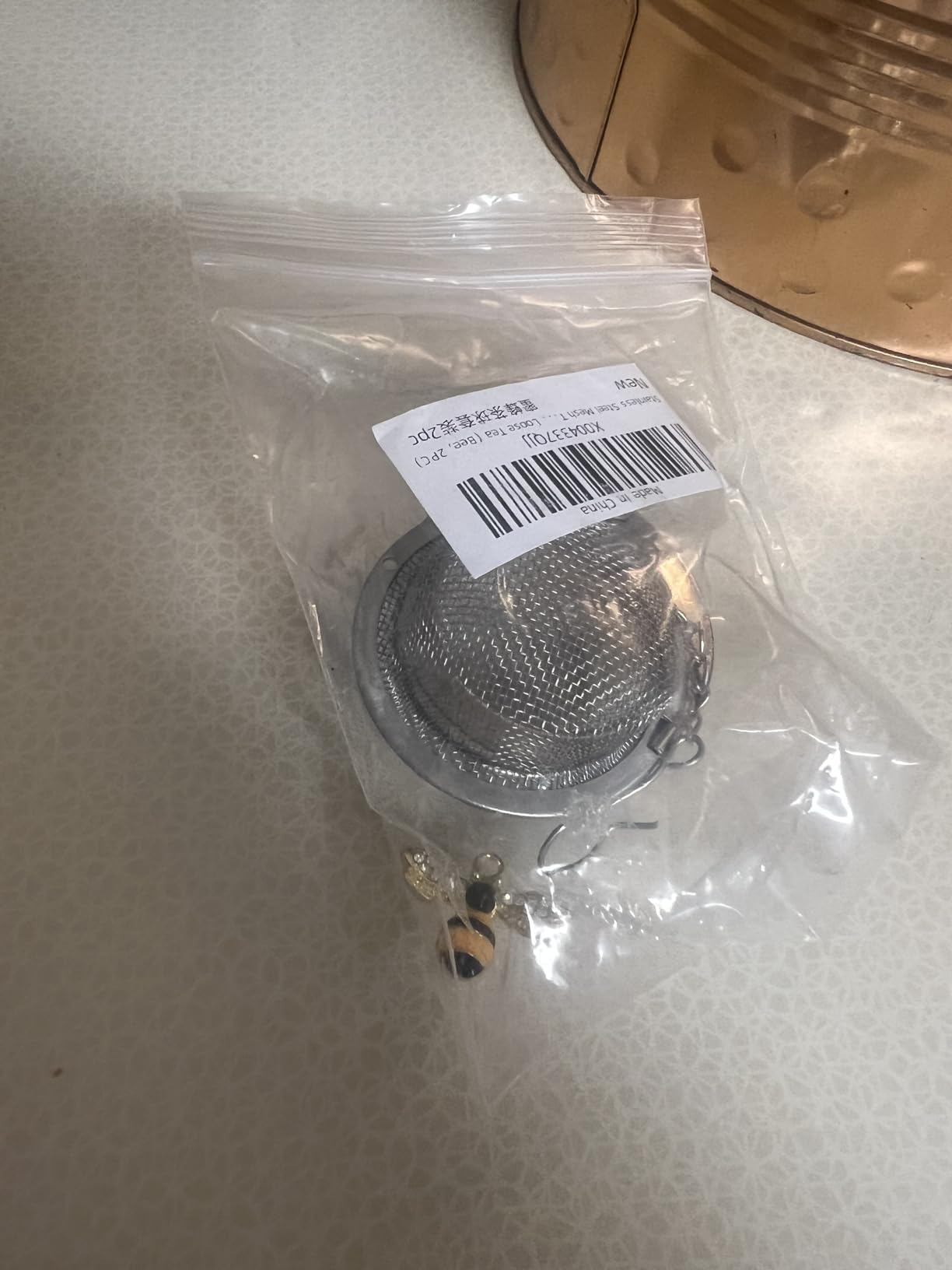 2PC Stainless Steel Mesh Tea Infuser,2.1 inch Tea Ball with Honey Bee | Tea Diffuser Tea Steeper for Filtering Tea,Tea Infusers for Loose Tea,Tea Strainer for Flavoring Herbal Spices and Seasonings customer photo 2
